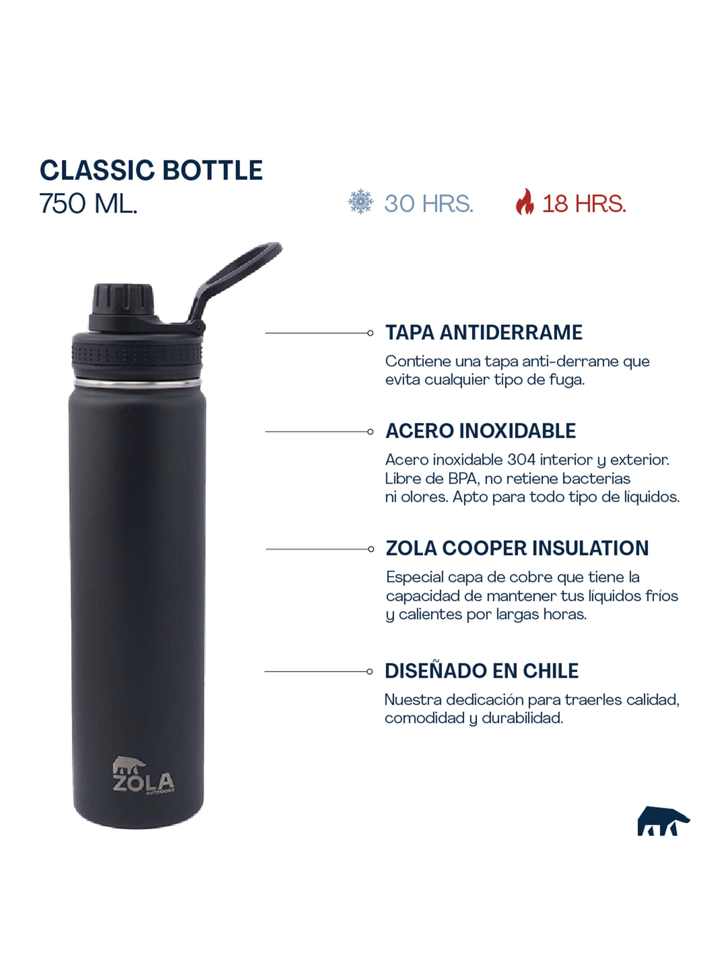 Botella Térmica Clásica 750 ml Gris-1