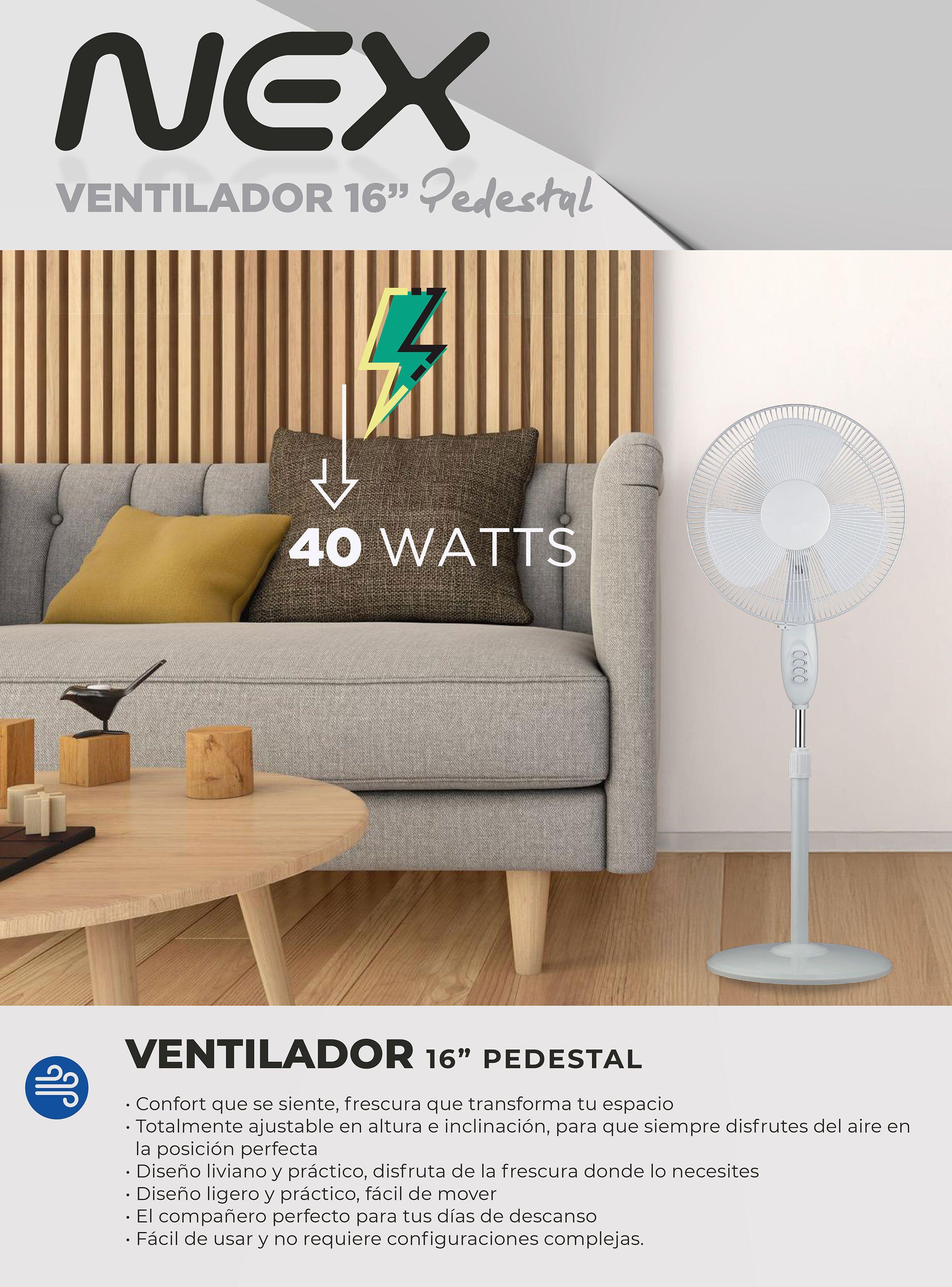 Ventilador de Pedestal 16" VPT1610W Blanco-8