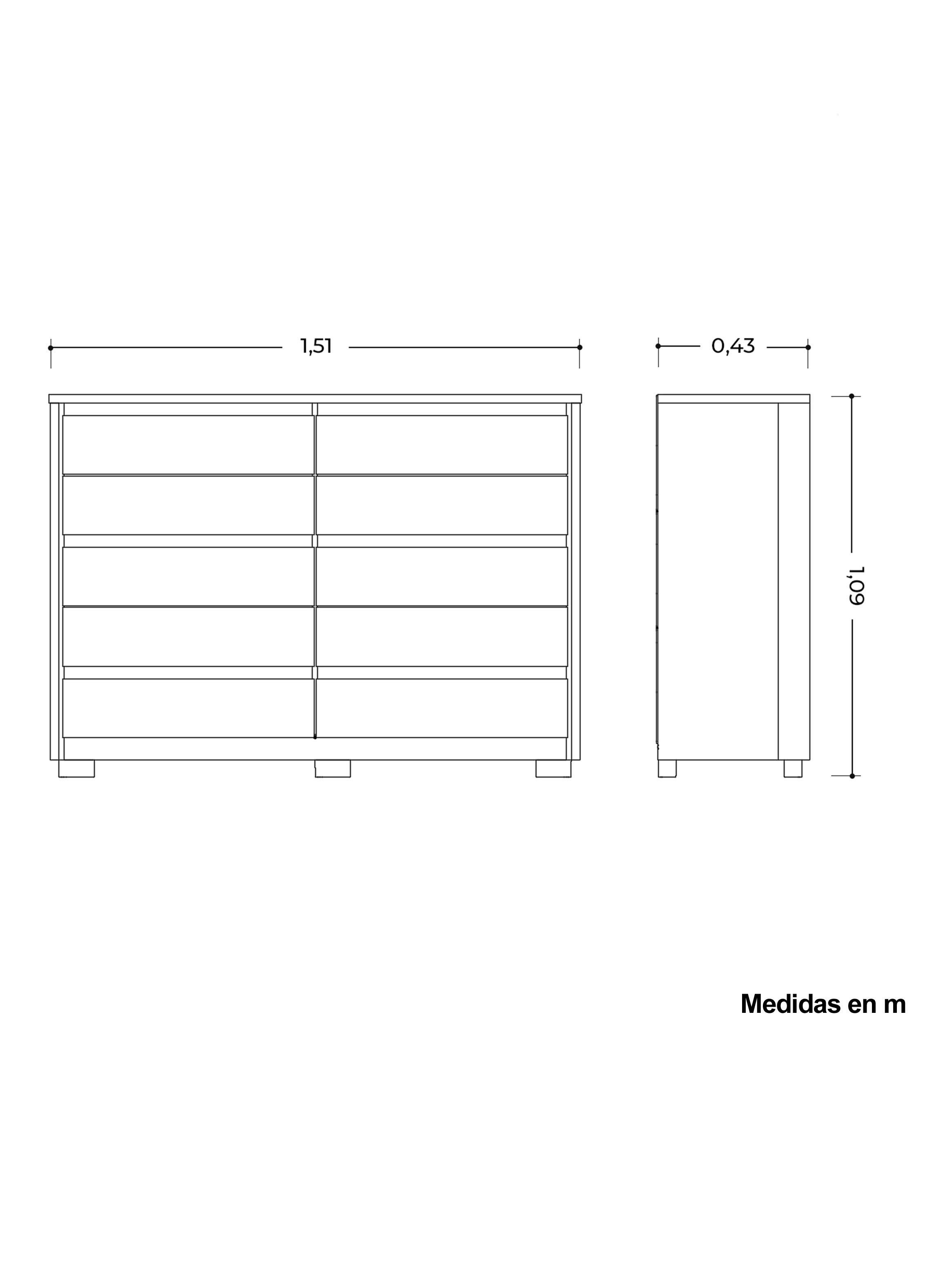 Cómoda Dueto 10C-1