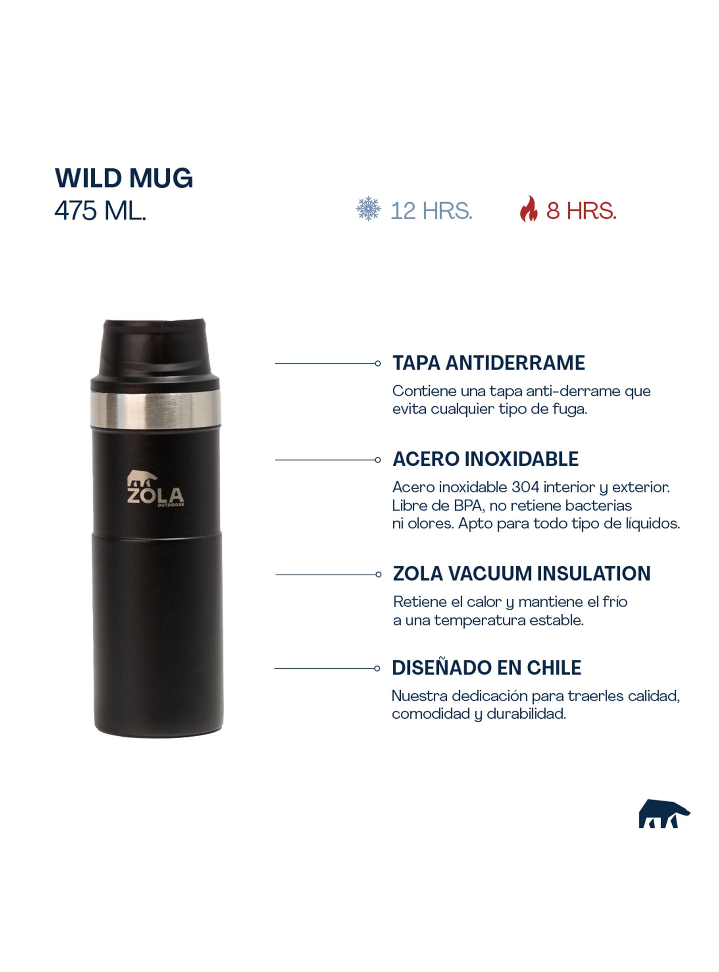 Botella Térmica Wild Mug 500 ml Blanco-1