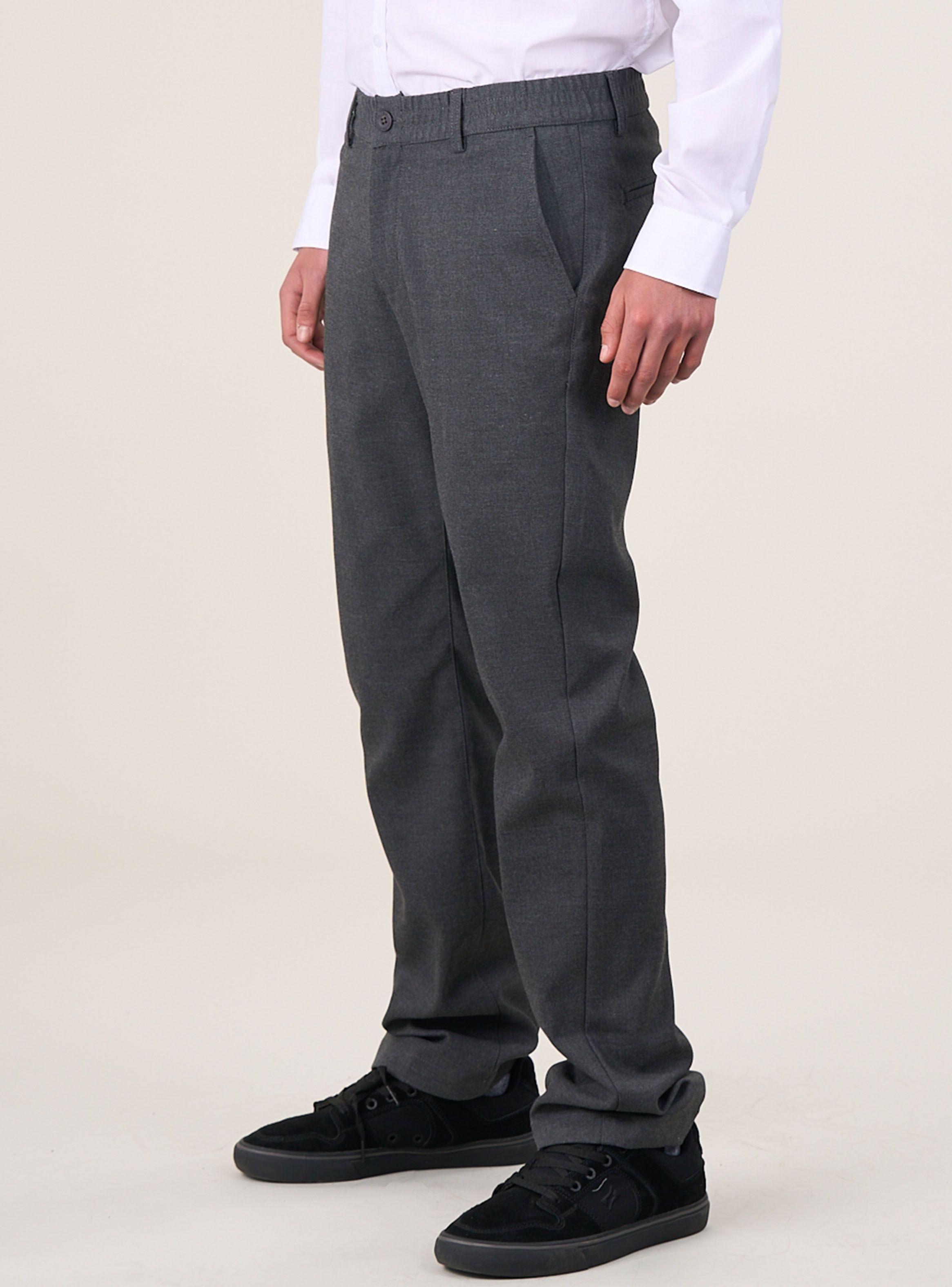 Pantalón Escolar Slim Fit Gris Colegio-2