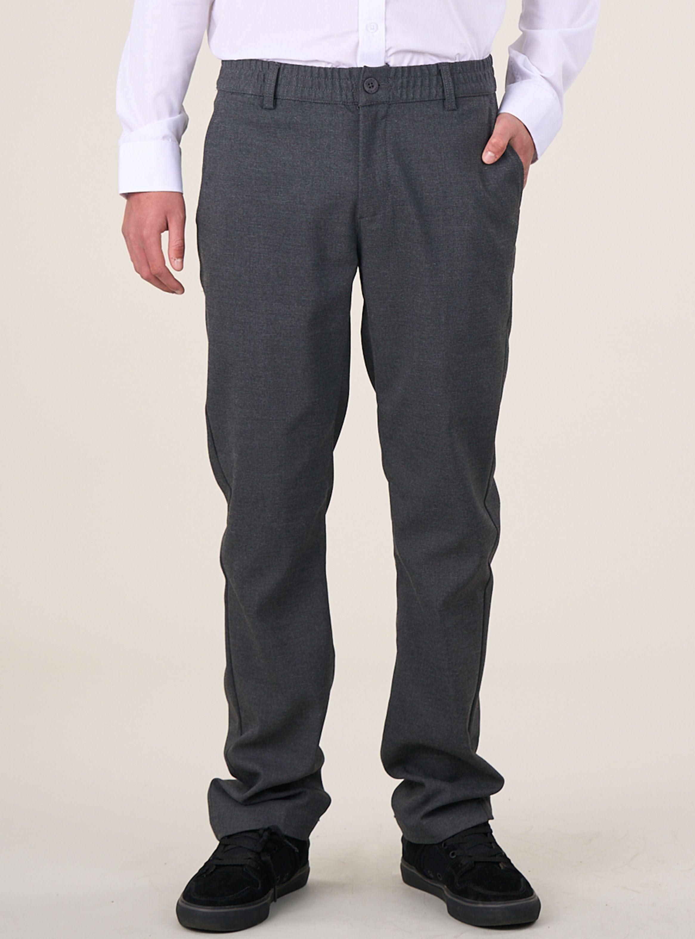 Pantalón Escolar Slim Fit Gris Colegio-0