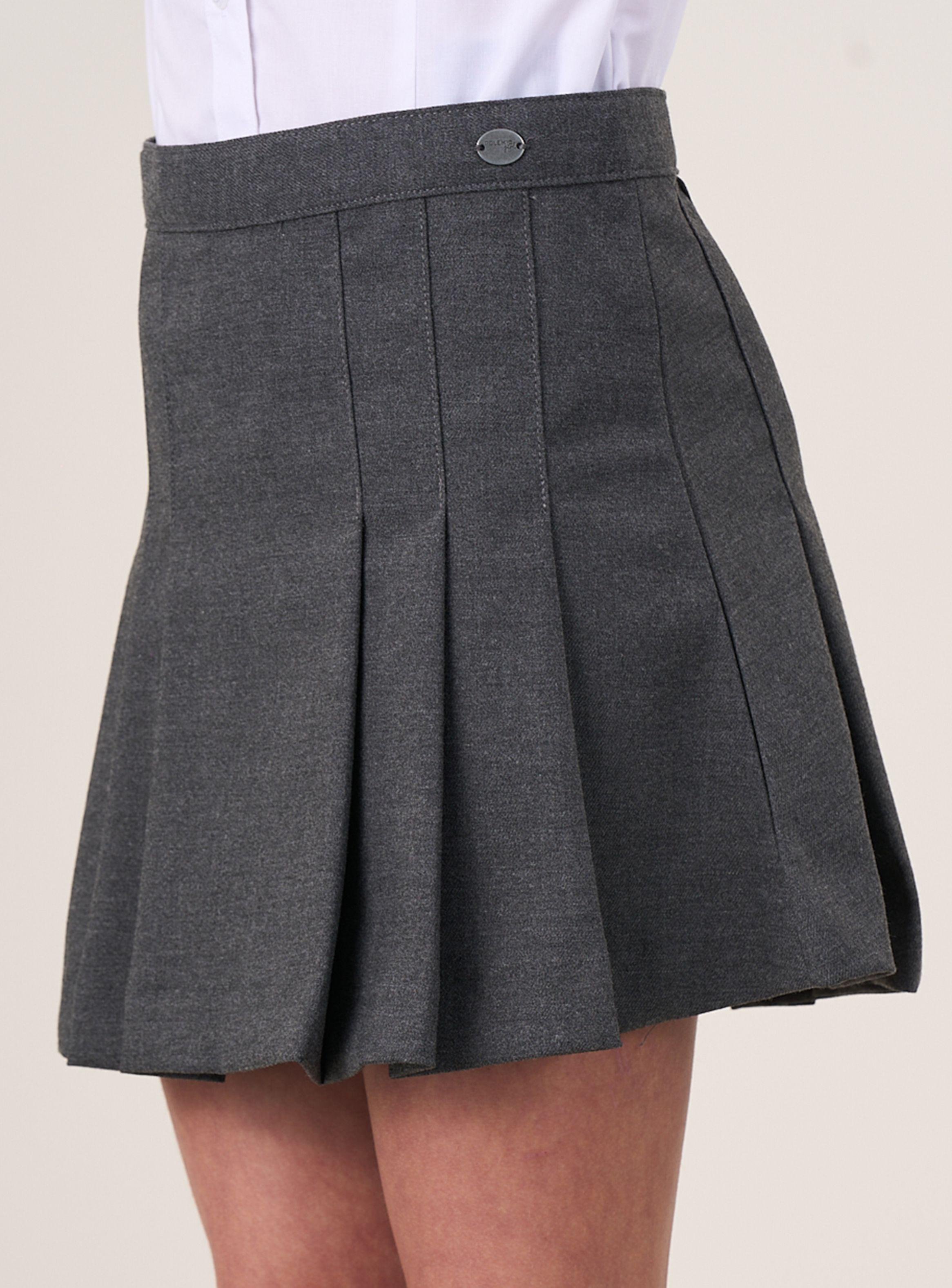 Falda Escolar Gris Niña-3