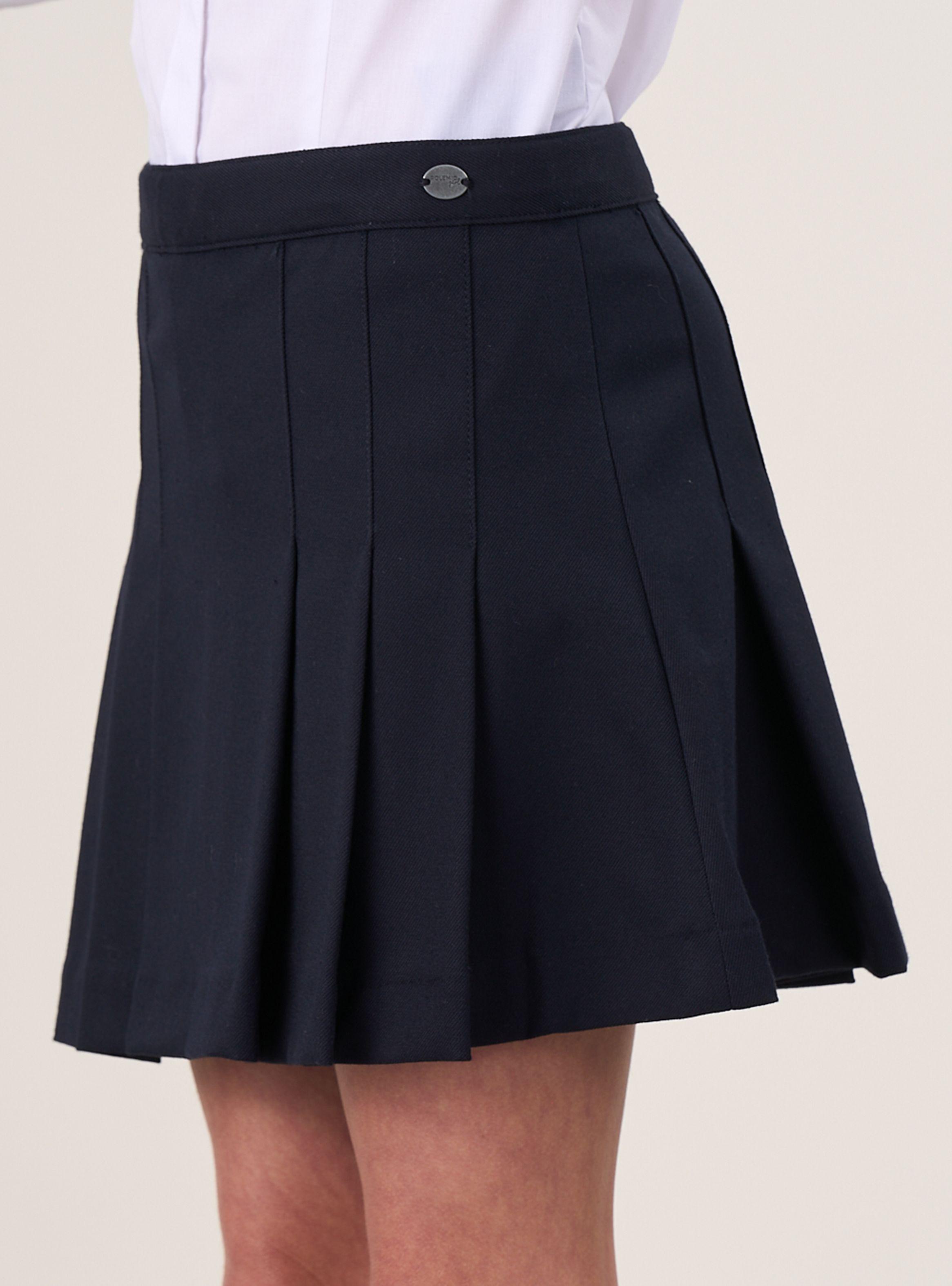 Falda con Cierre Azul Escolar Niña-3