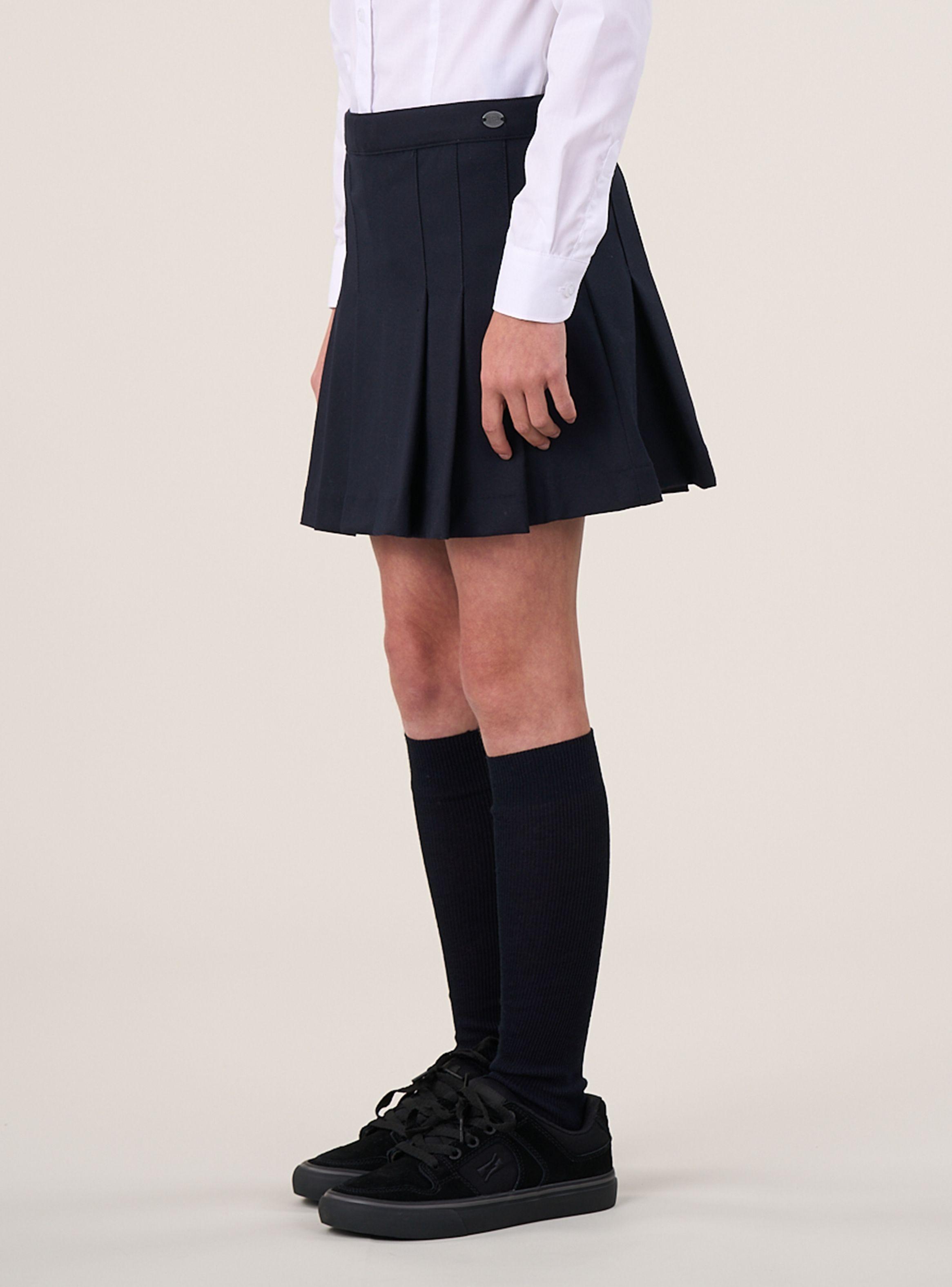 Falda con Cierre Azul Escolar Niña-2