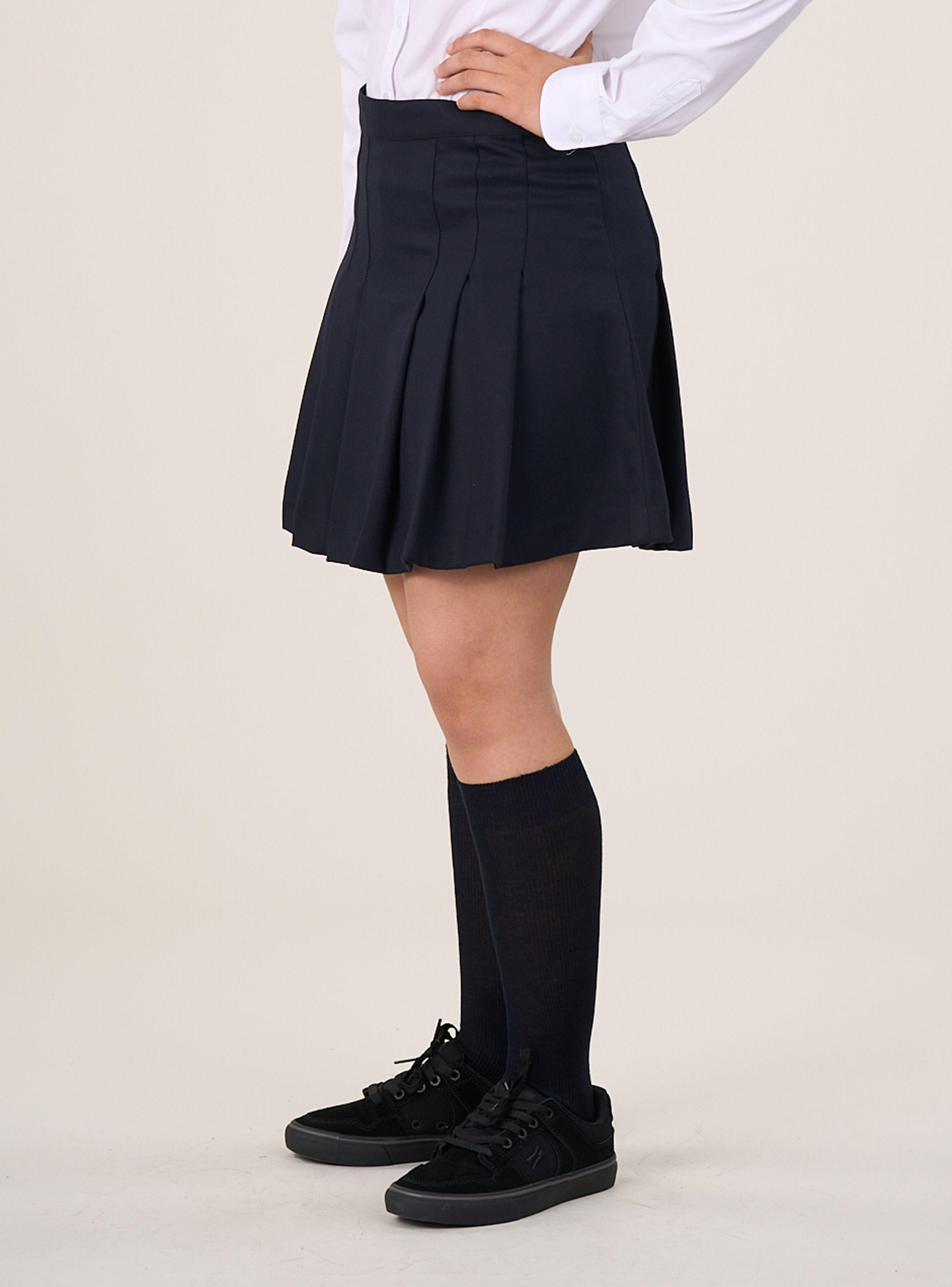 Falda Azul con Cierre Escolar Niña-2