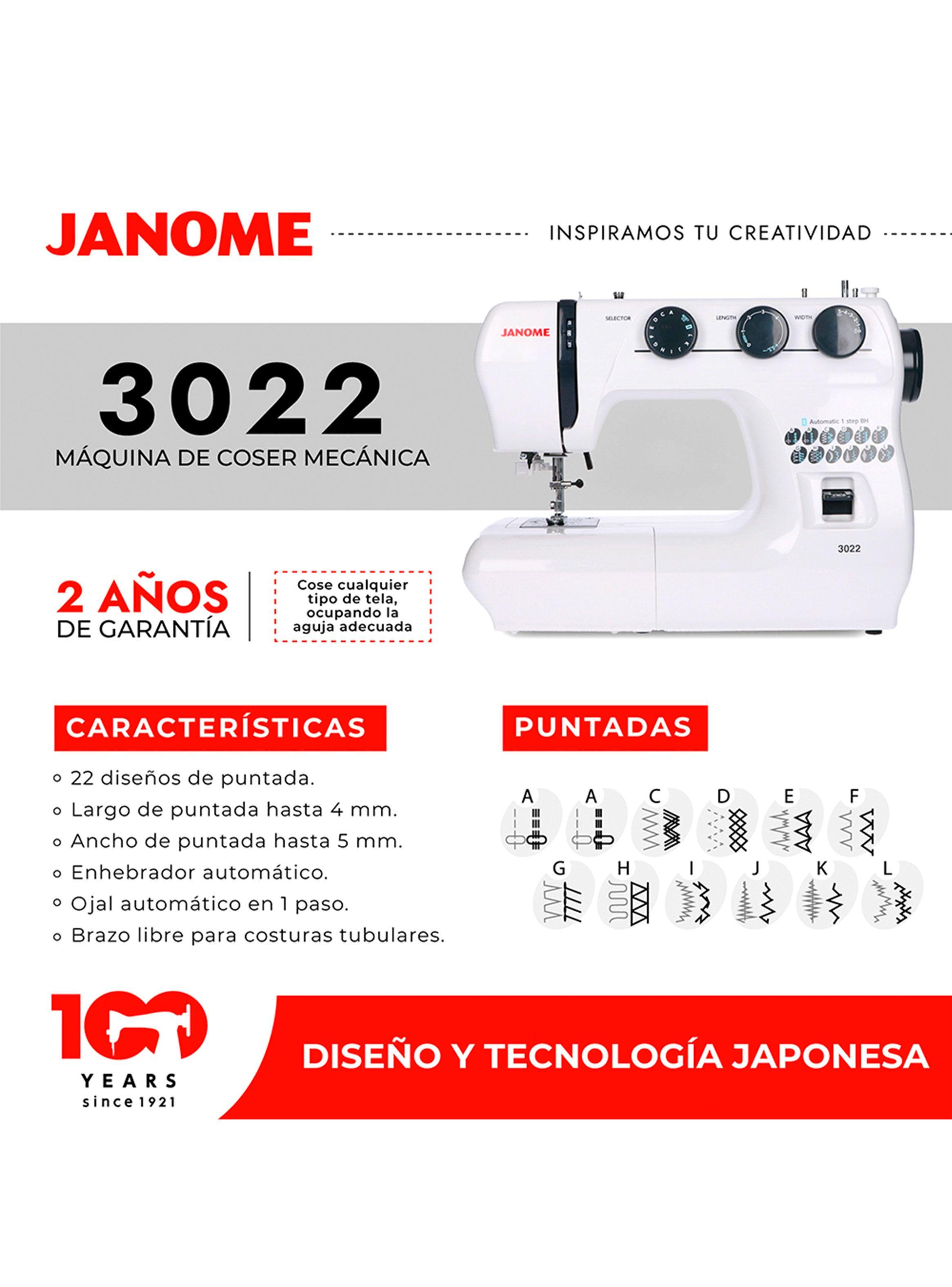 Máquina de Coser 3022 Janome + Overlock 8002D-4