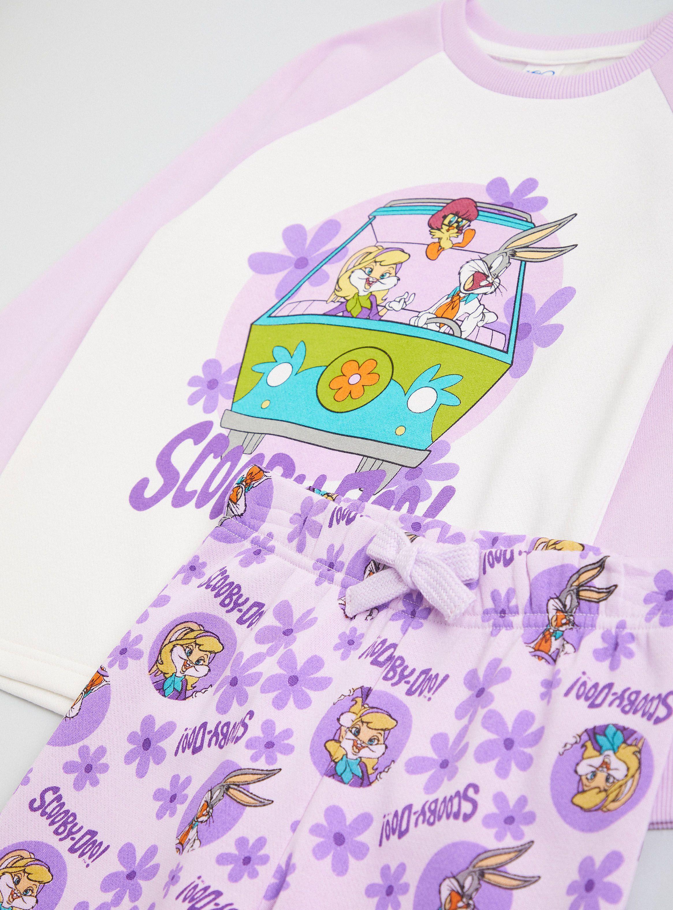 Pijama Largo Fleece Estampado Scooby Doo-2