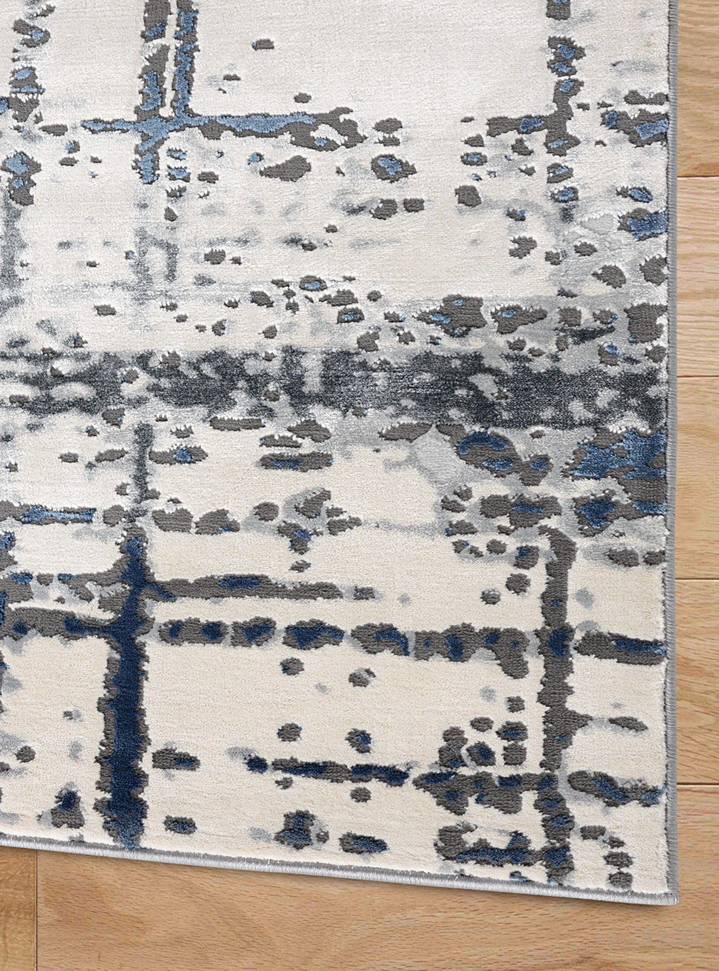 Alfombra 160 x 230 cm Babil Azul Texturas-3