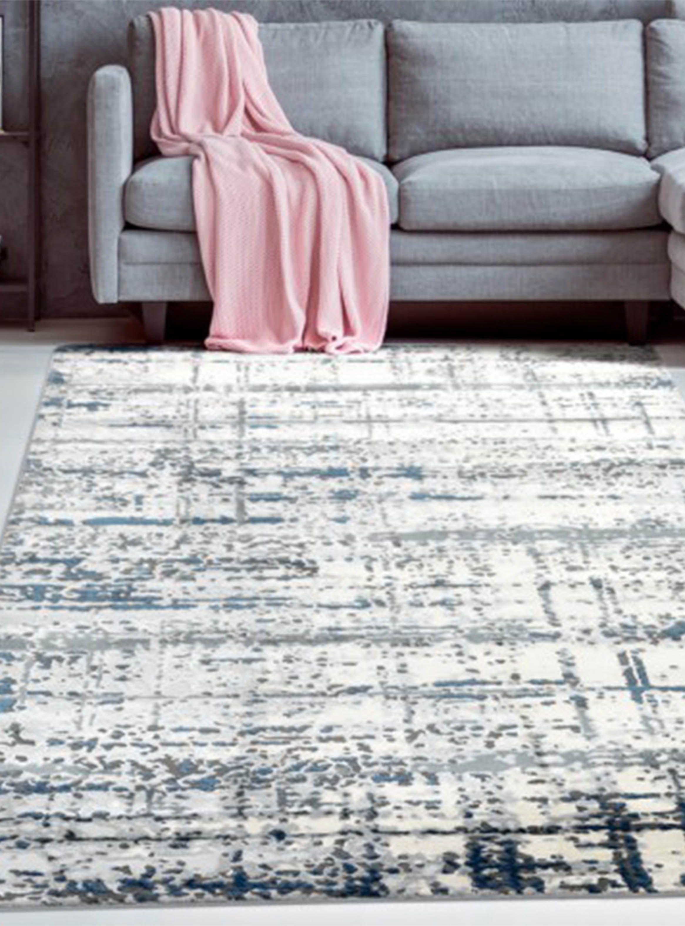 Alfombra 160 x 230 cm Babil Azul Texturas-5