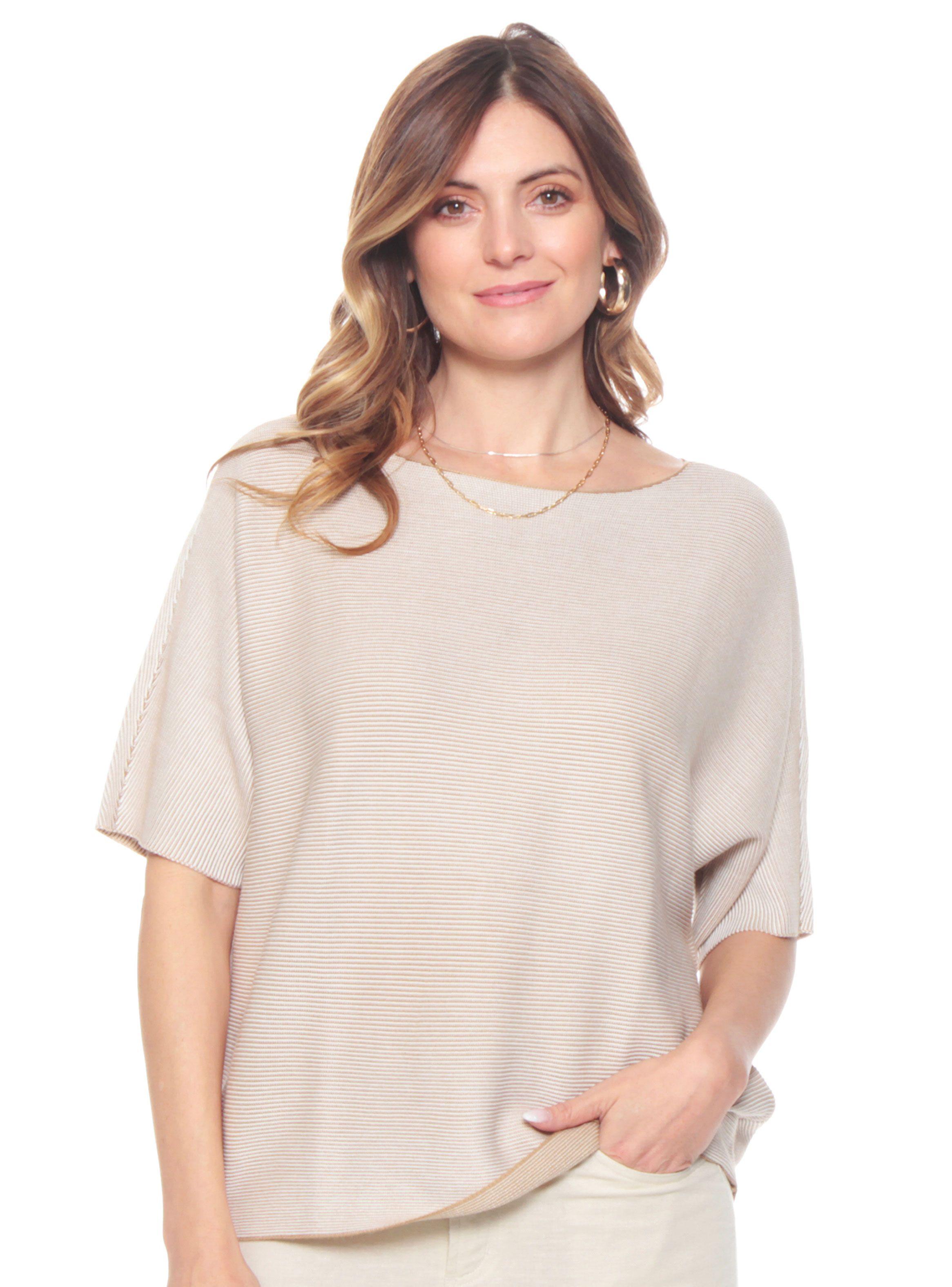 Sweater Manga Corta Escote Bote-0