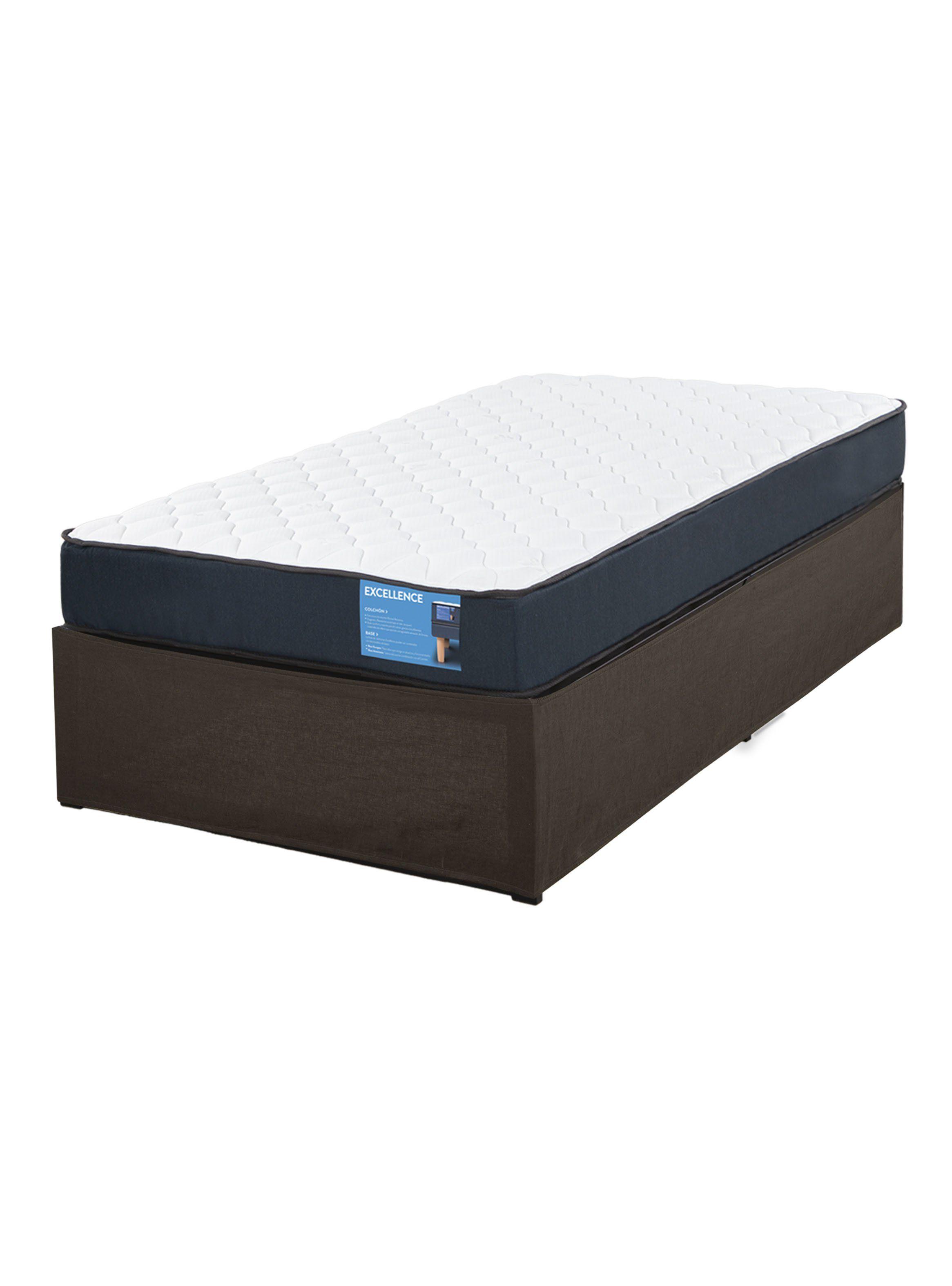 Cama Europea Iron Smart Excellence 1.5 Plazas + Faldón-0
