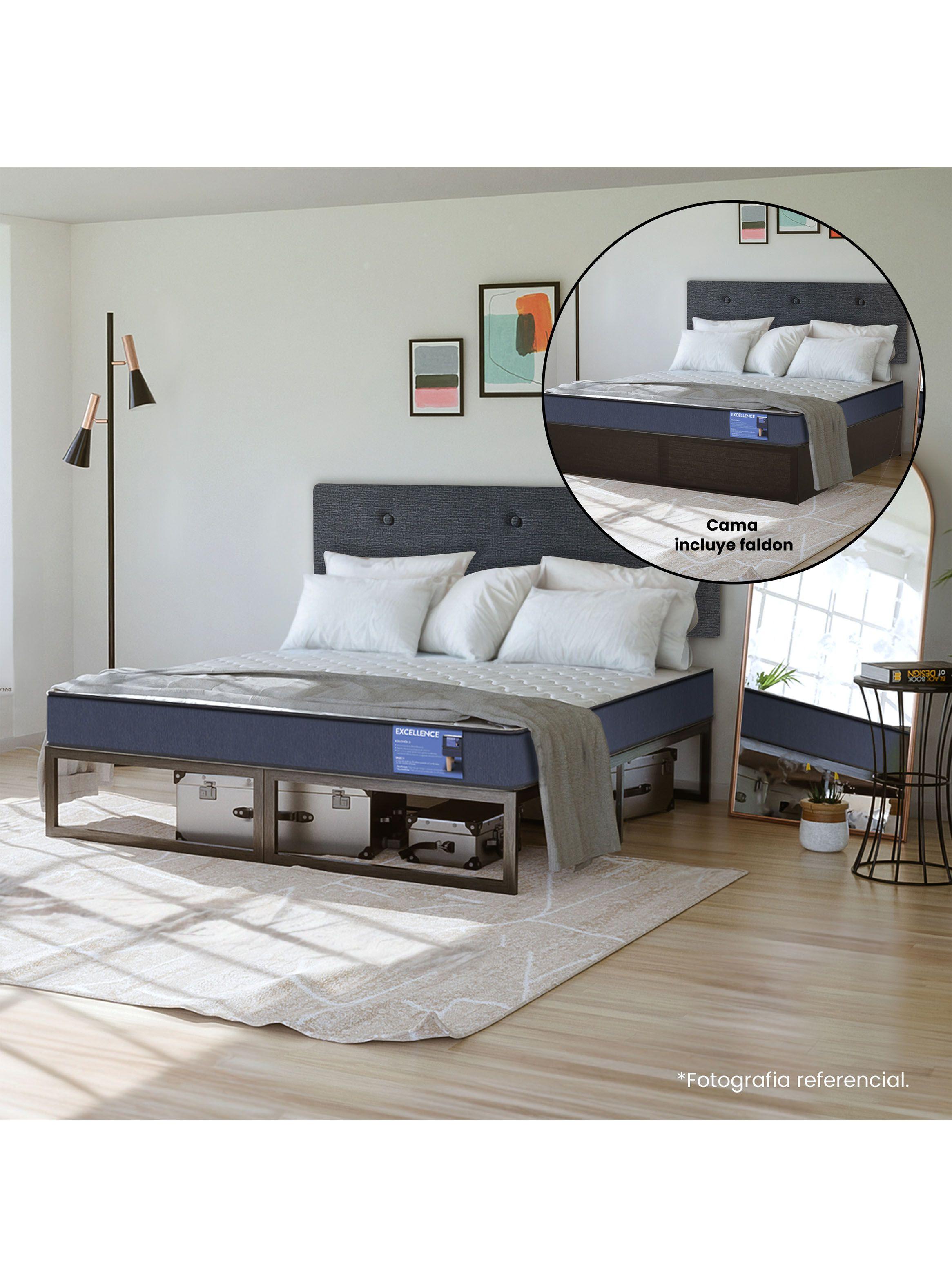 Cama Europea Iron Smart Excellence 2 Plazas + Faldón-5