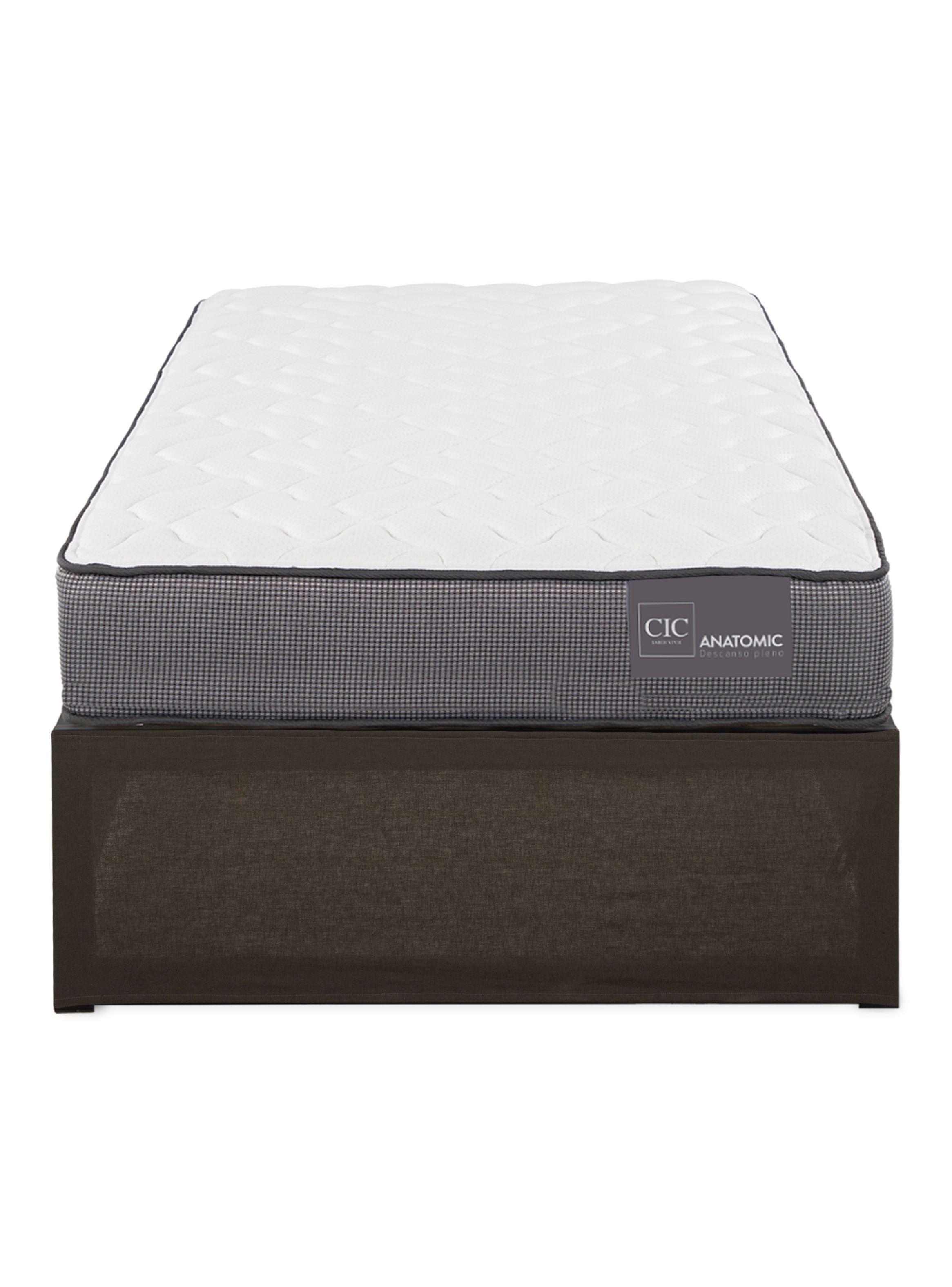 Cama Europea Iron Smart Anatomic 1.5 Plaza + Faldón-2