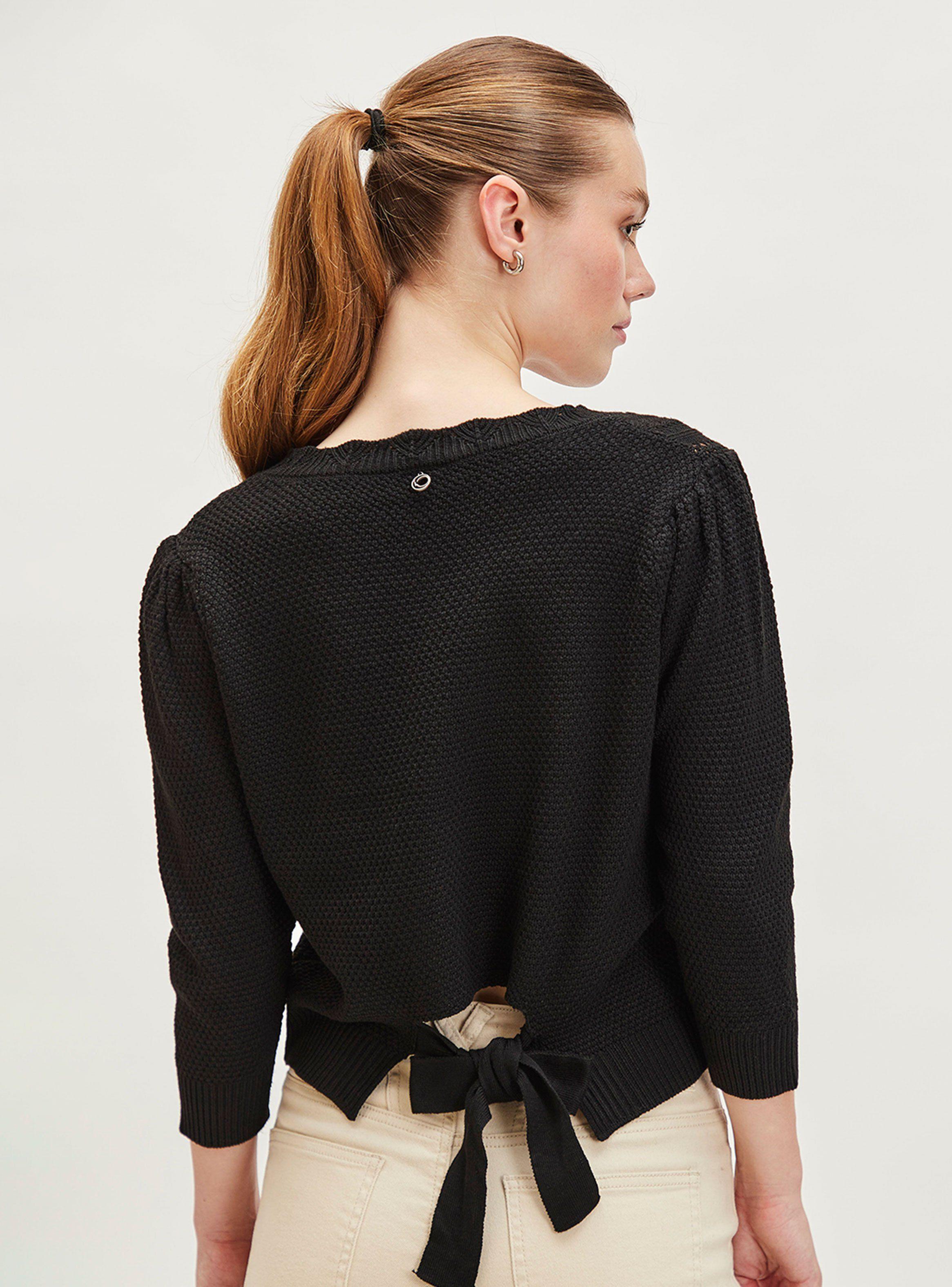 Sweater Liso Regular Manga Tres Cuartos-1