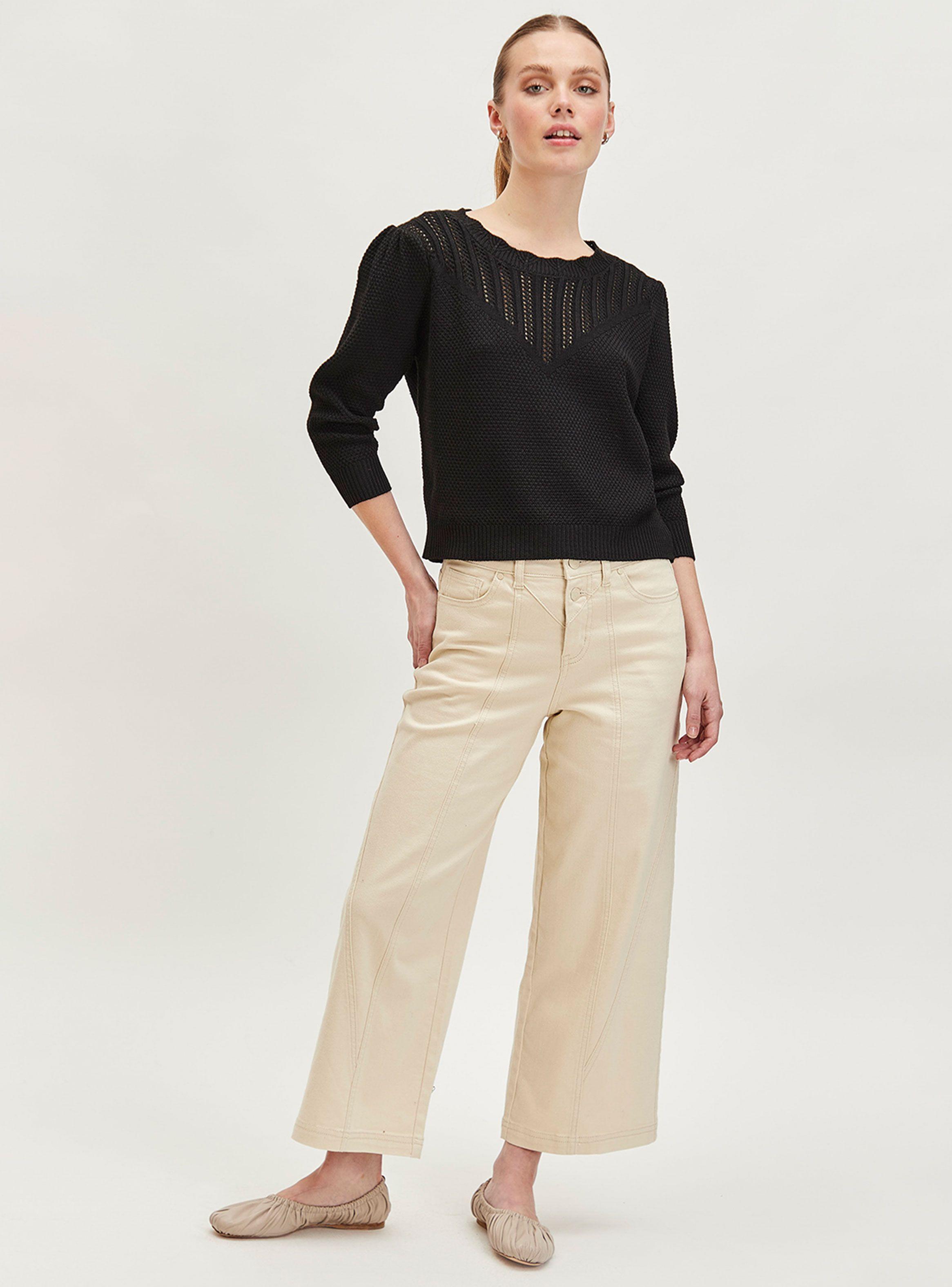 Sweater Liso Regular Manga Tres Cuartos-4