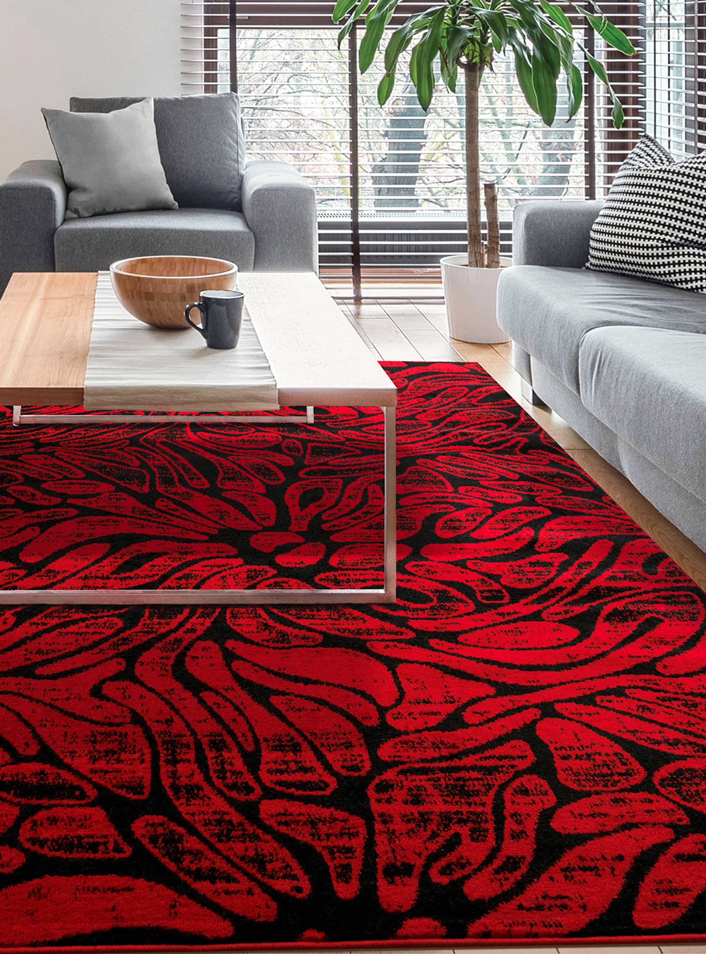 Alfombra Living-Comedor 240 x 305 cm Siesta Rojo Formas-5