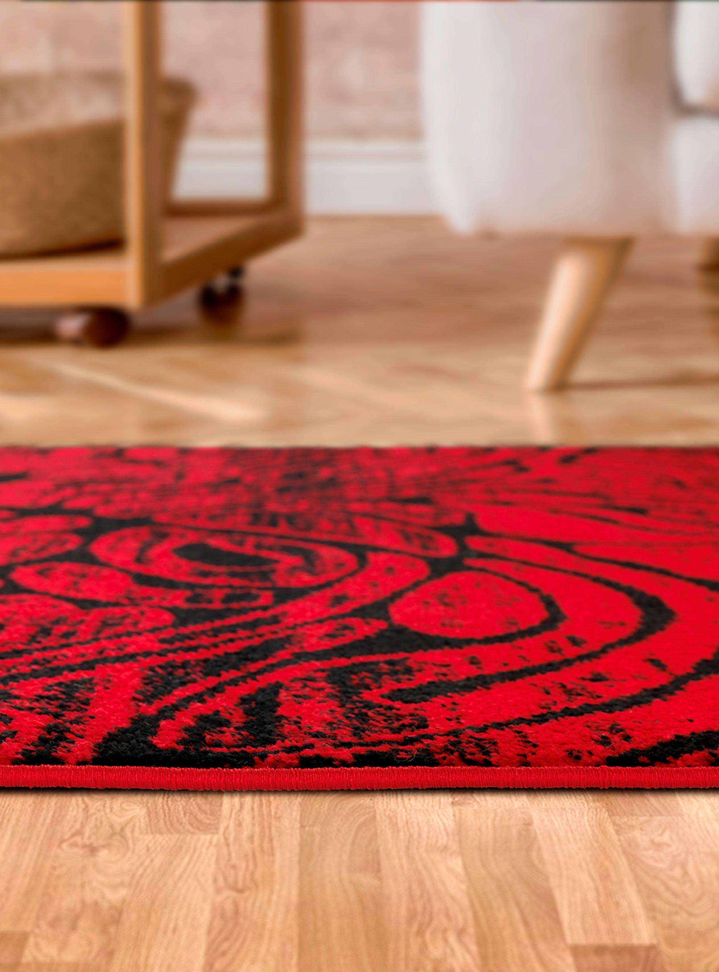 Alfombra Living-Comedor 240 x 305 cm Siesta Rojo Formas-4