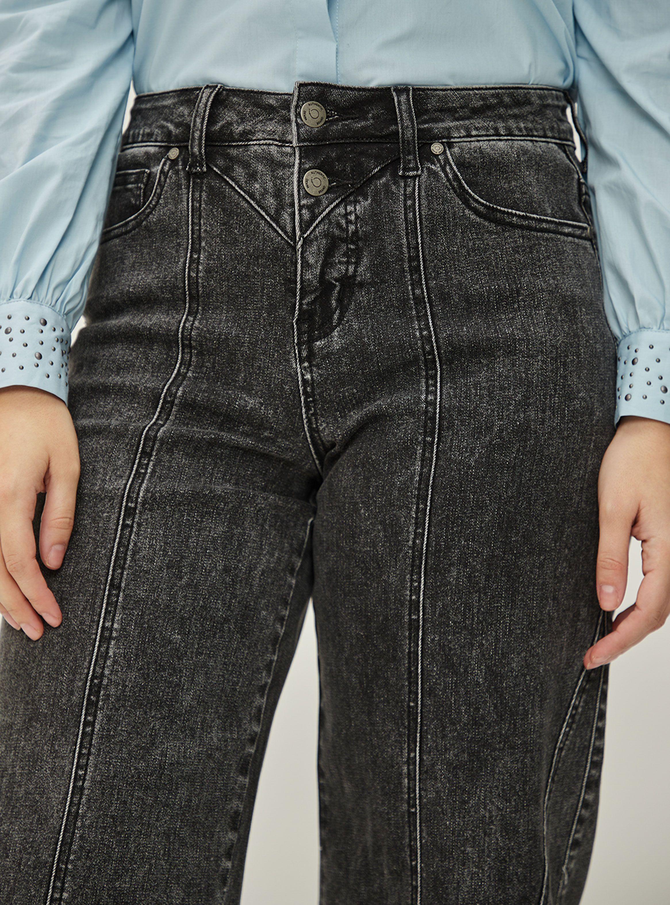 Jeans Liso Palazzo Tiro Alto-2