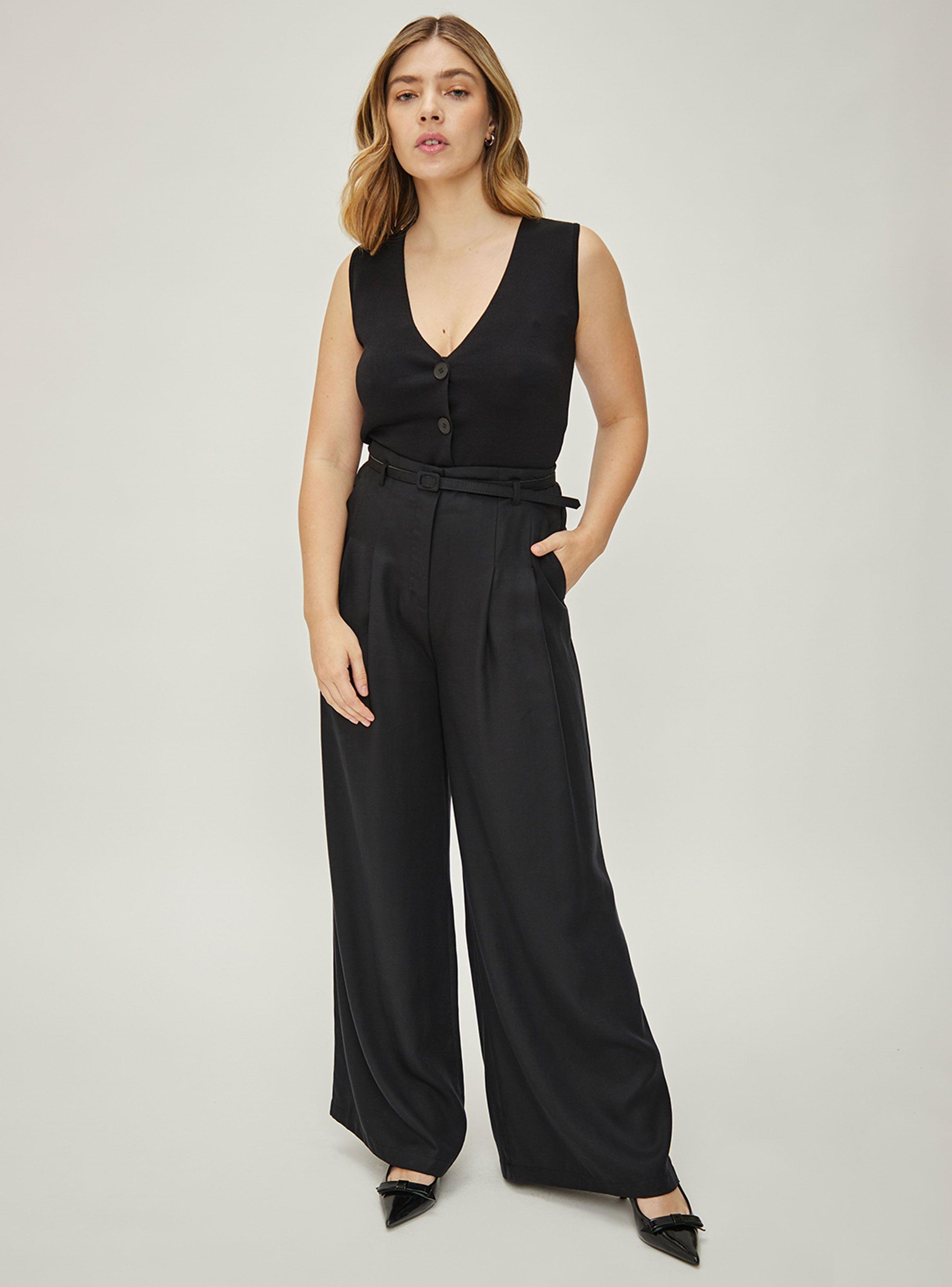 Pantalón Liso Palazzo Broche-3