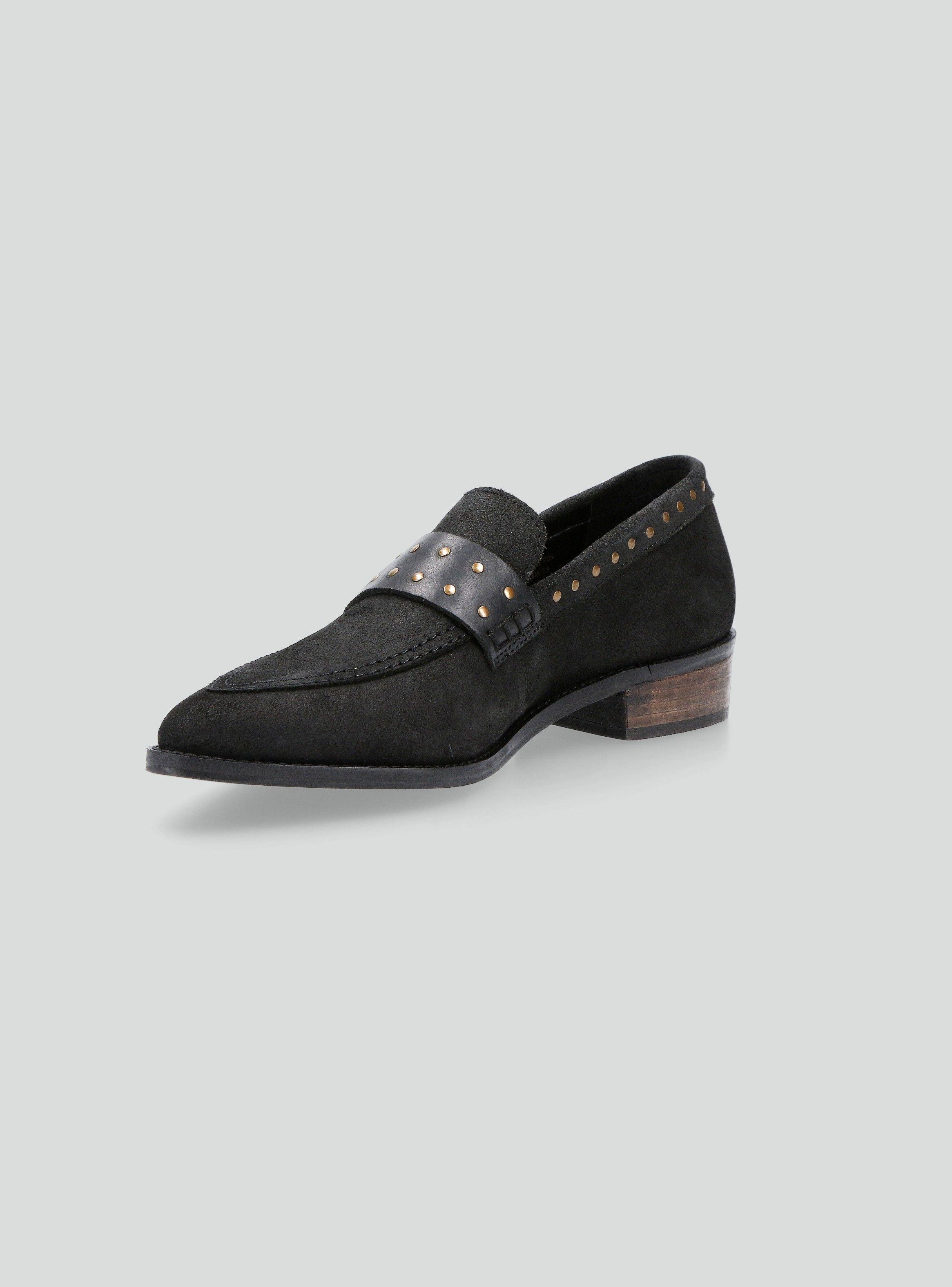 Mocasín Mujer Cuero con Tachas-2