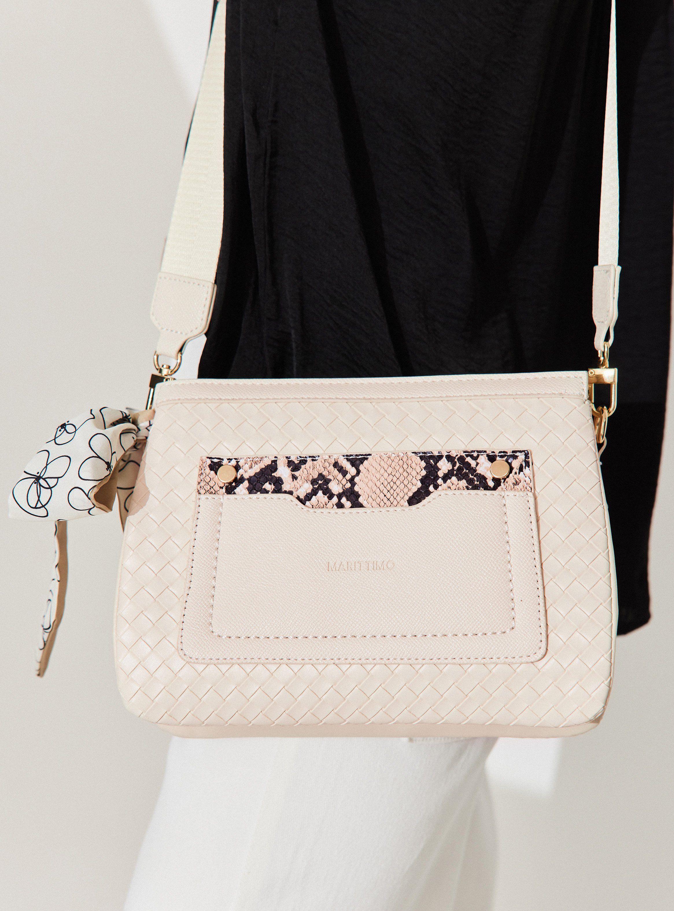 Cartera Efecto Trenzado con Asa Textil-1