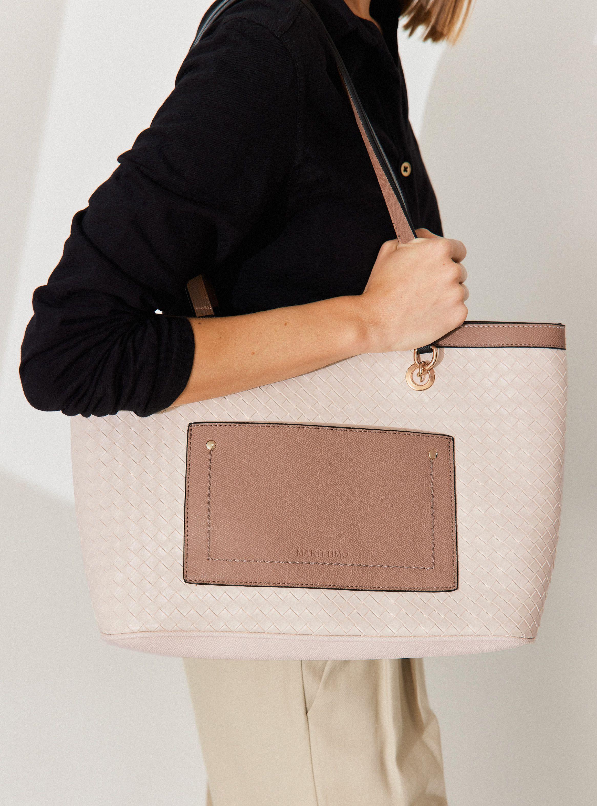 Cartera Efecto Trenzado y Asa de Cadena-1