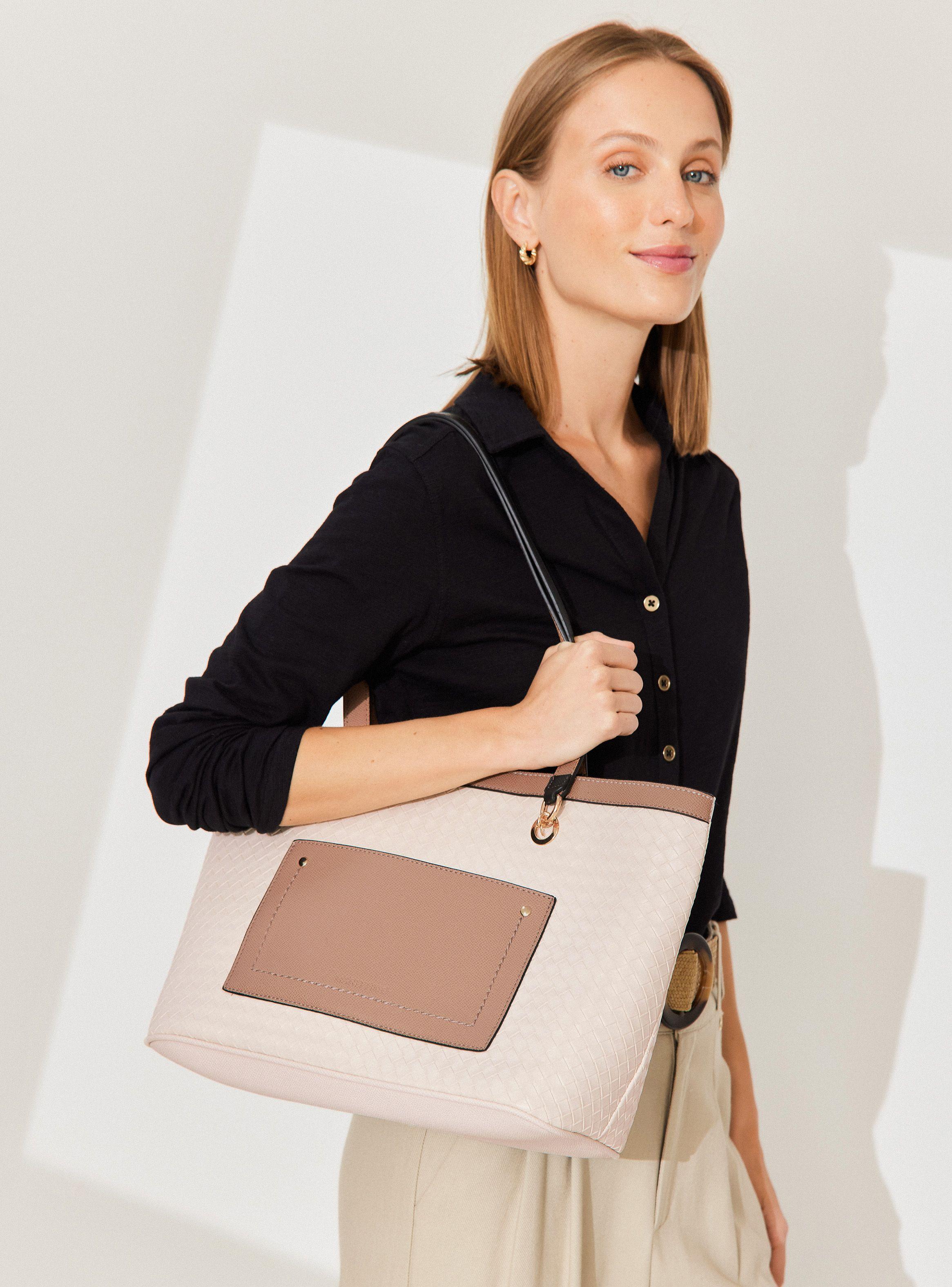 Cartera Efecto Trenzado y Asa de Cadena-0