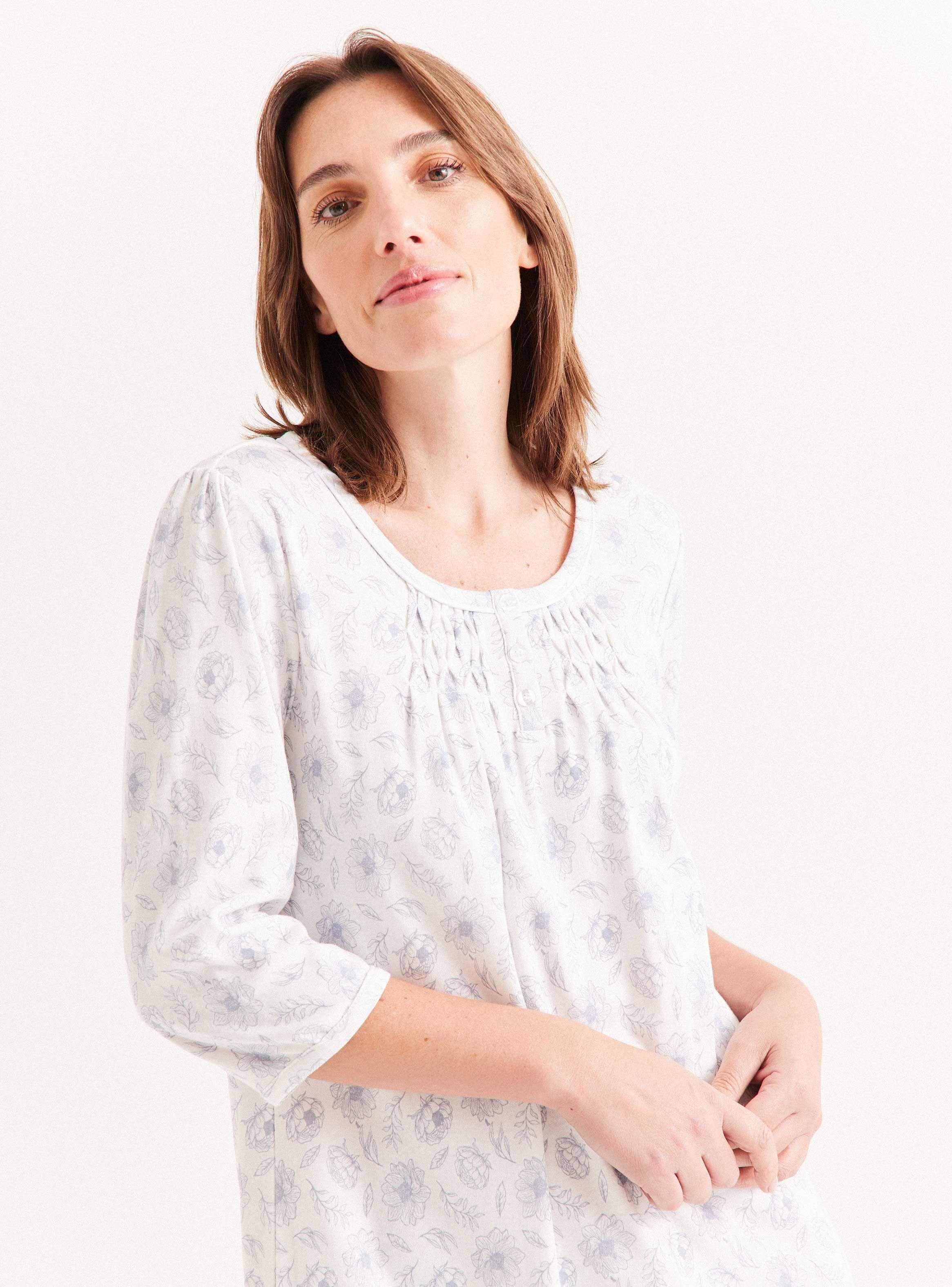 Camisa de Dormir Full Print Cuello Redondo-2