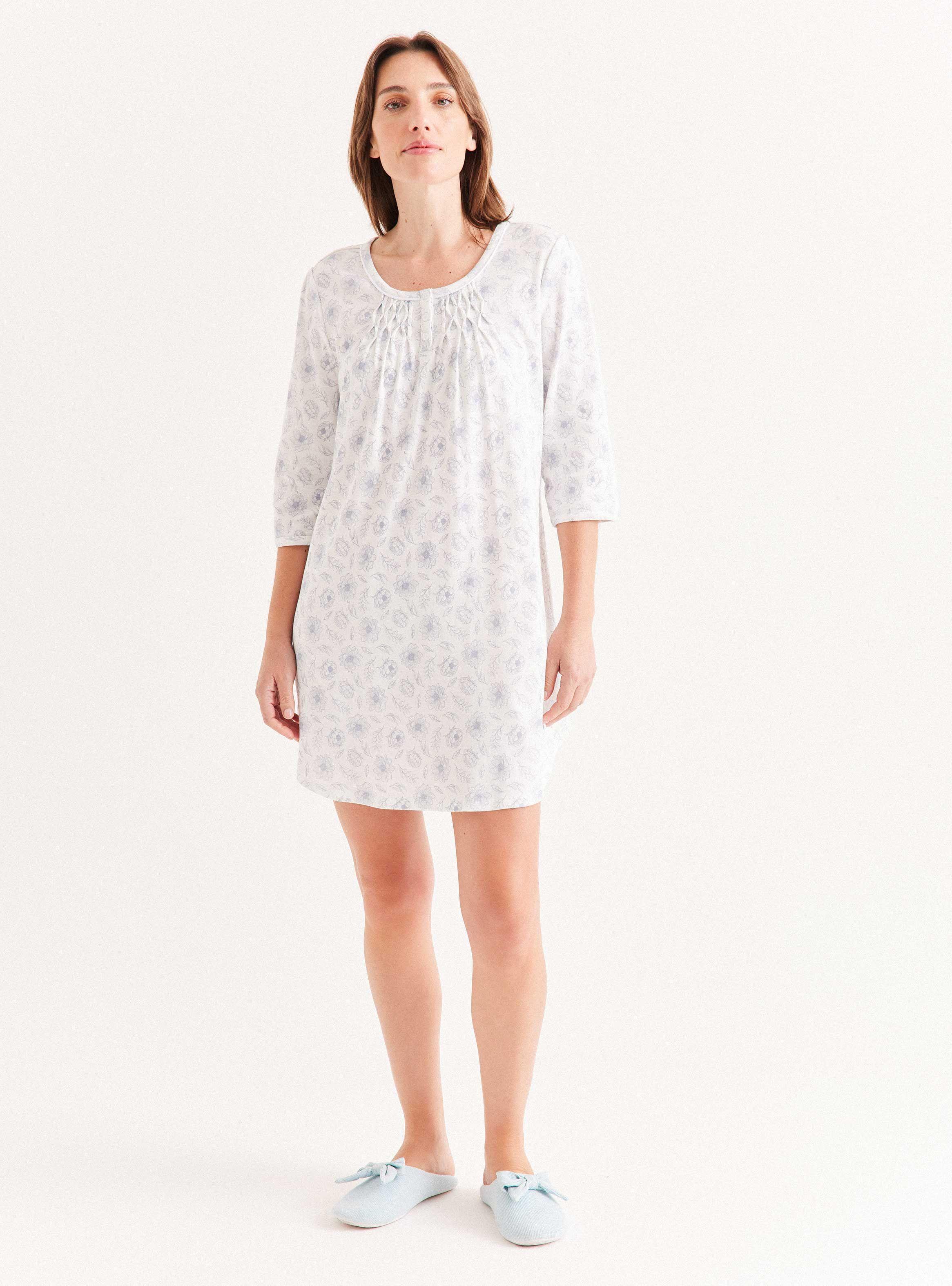 Camisa de Dormir Full Print Cuello Redondo-4