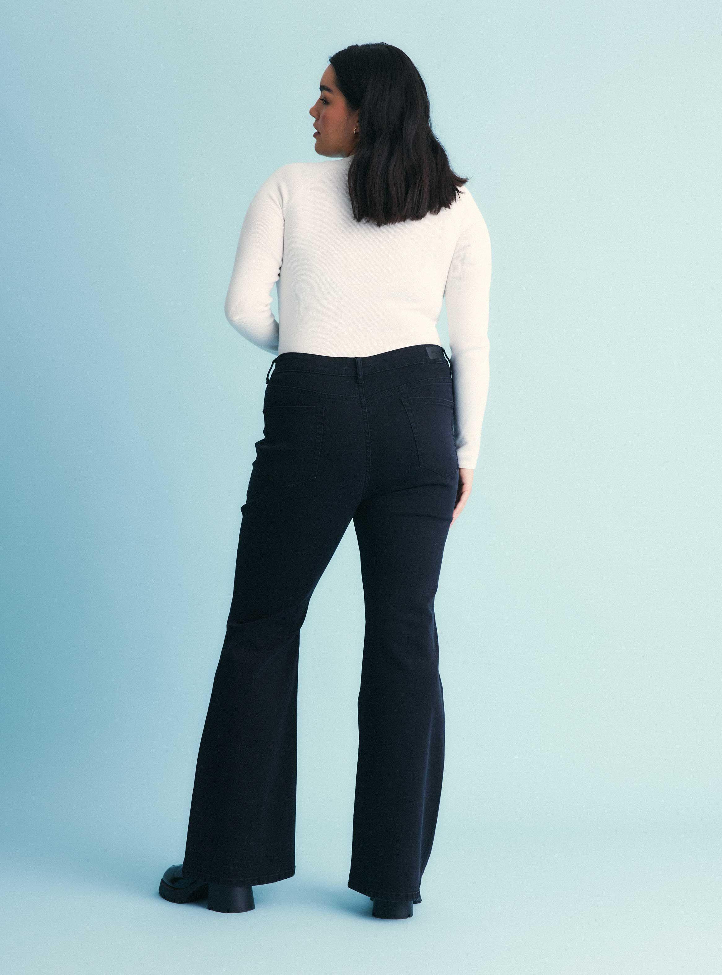 Jeans Flare Lavados Vintage Color-5