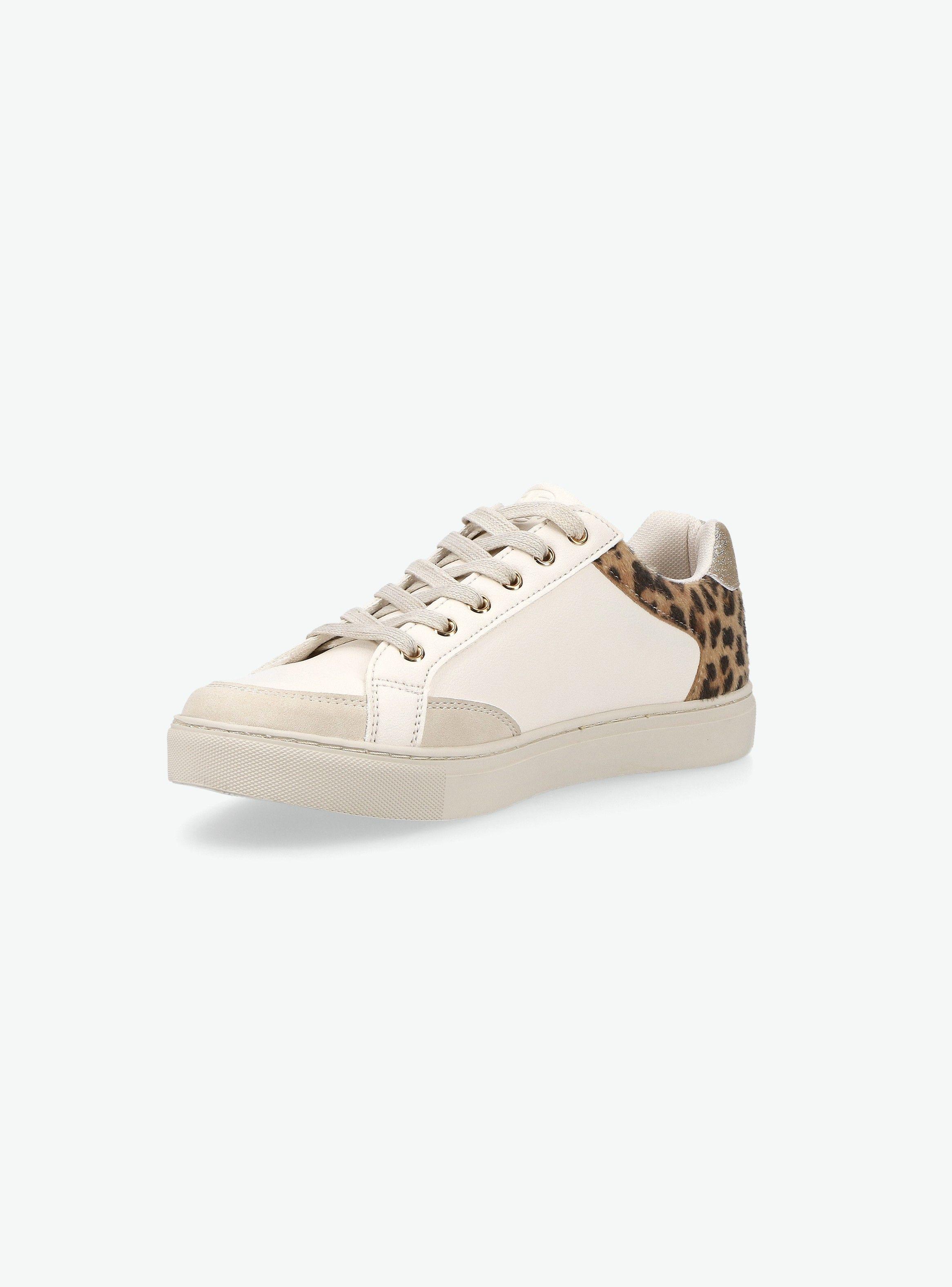 Zapatilla Urbana Efecto Cuero con Aplicación Brillo Mujer-2