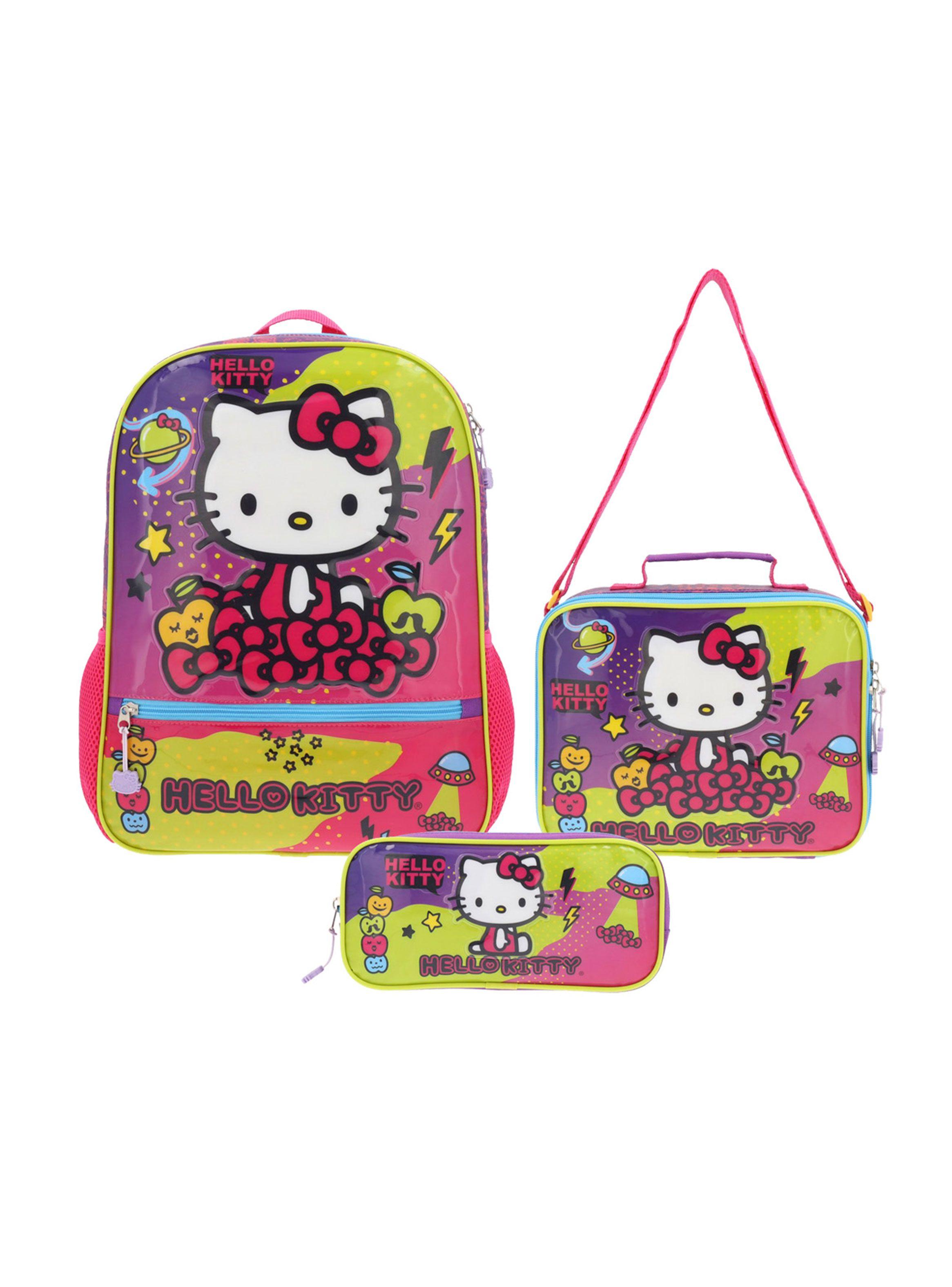 Pack Mochila + Estuche + Lonchera Hello Kitty-0