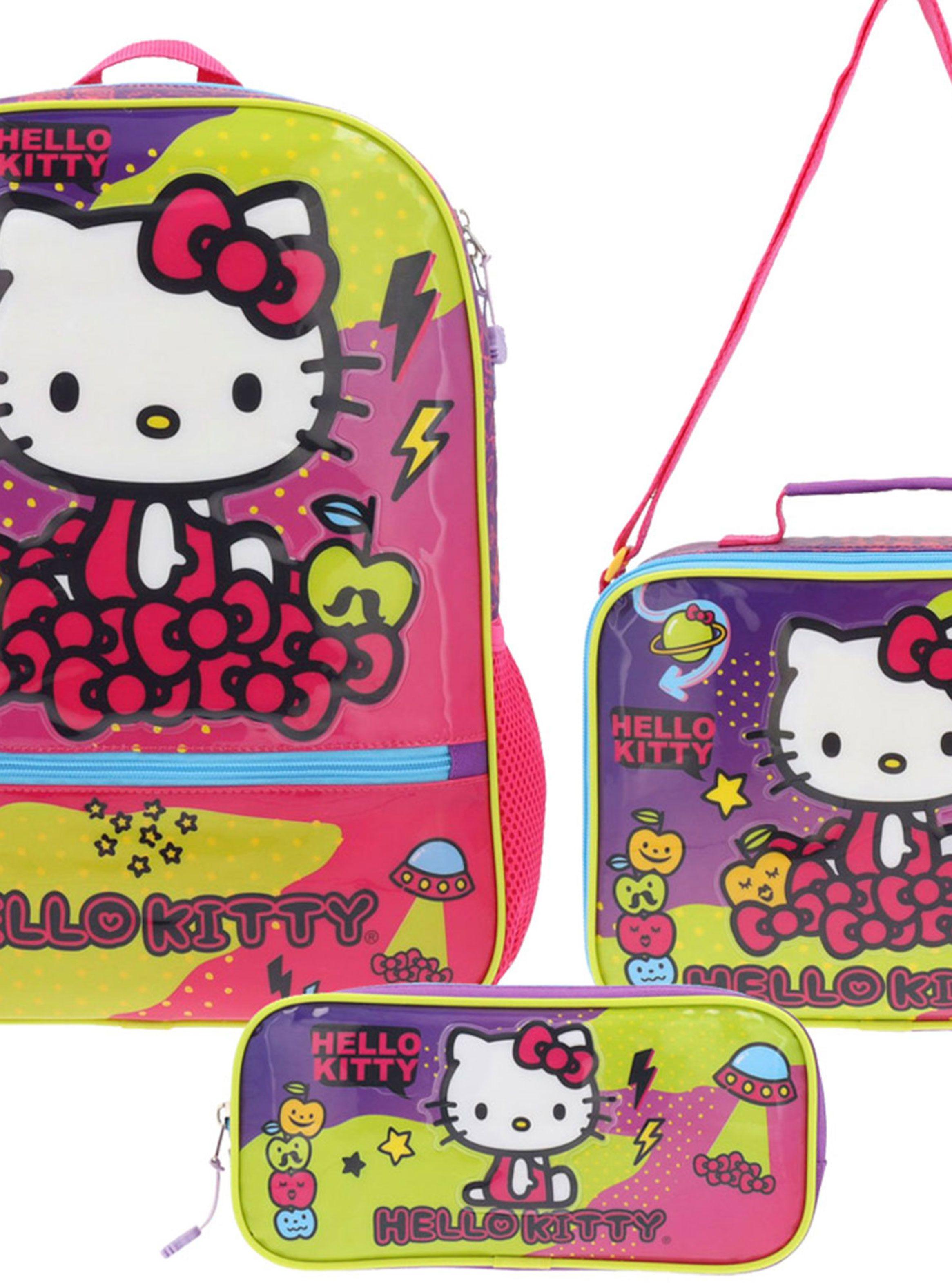 Pack Mochila + Estuche + Lonchera Hello Kitty-3
