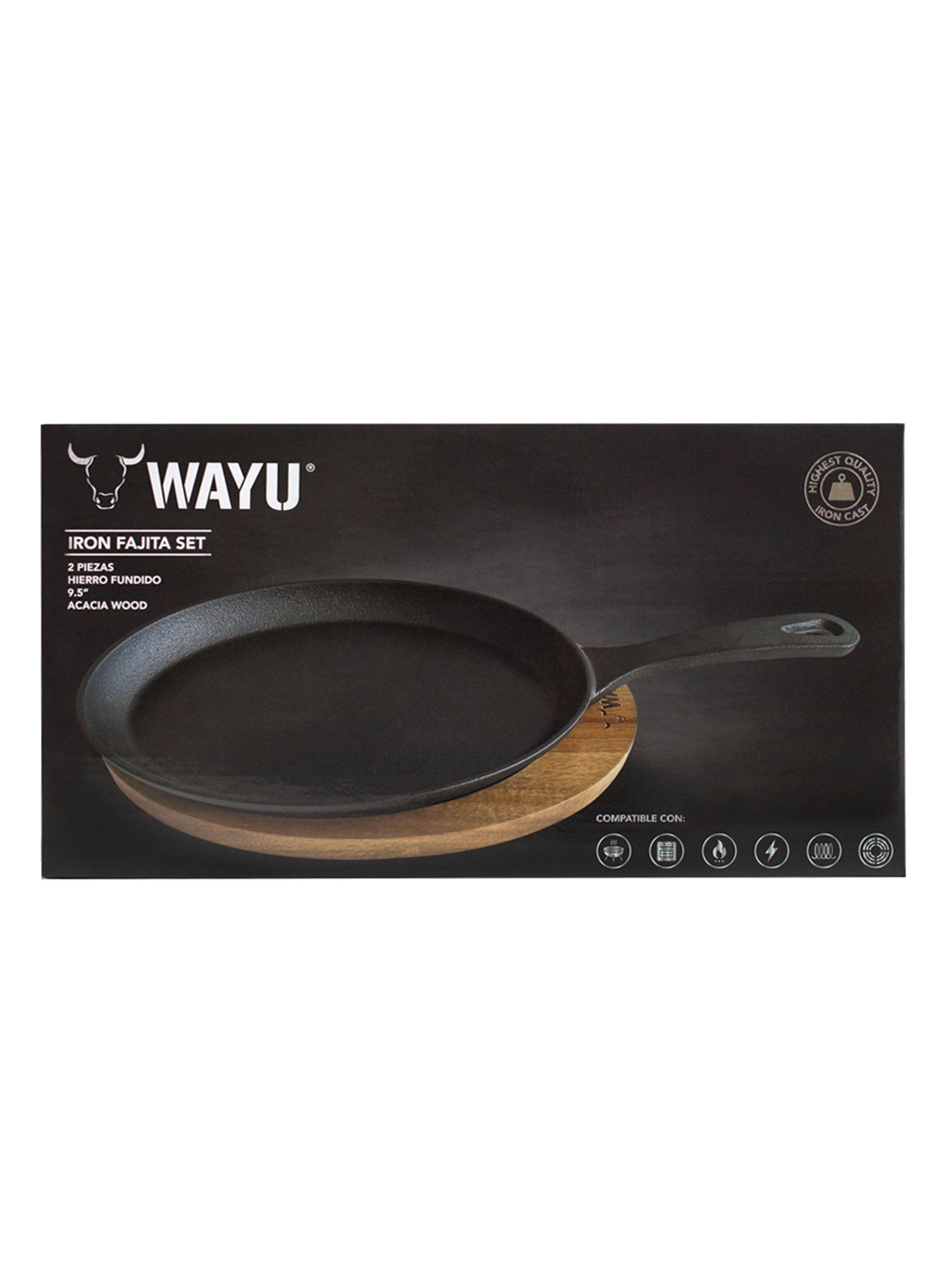 Sartén Wayu Iron Cast + Base Madera-2