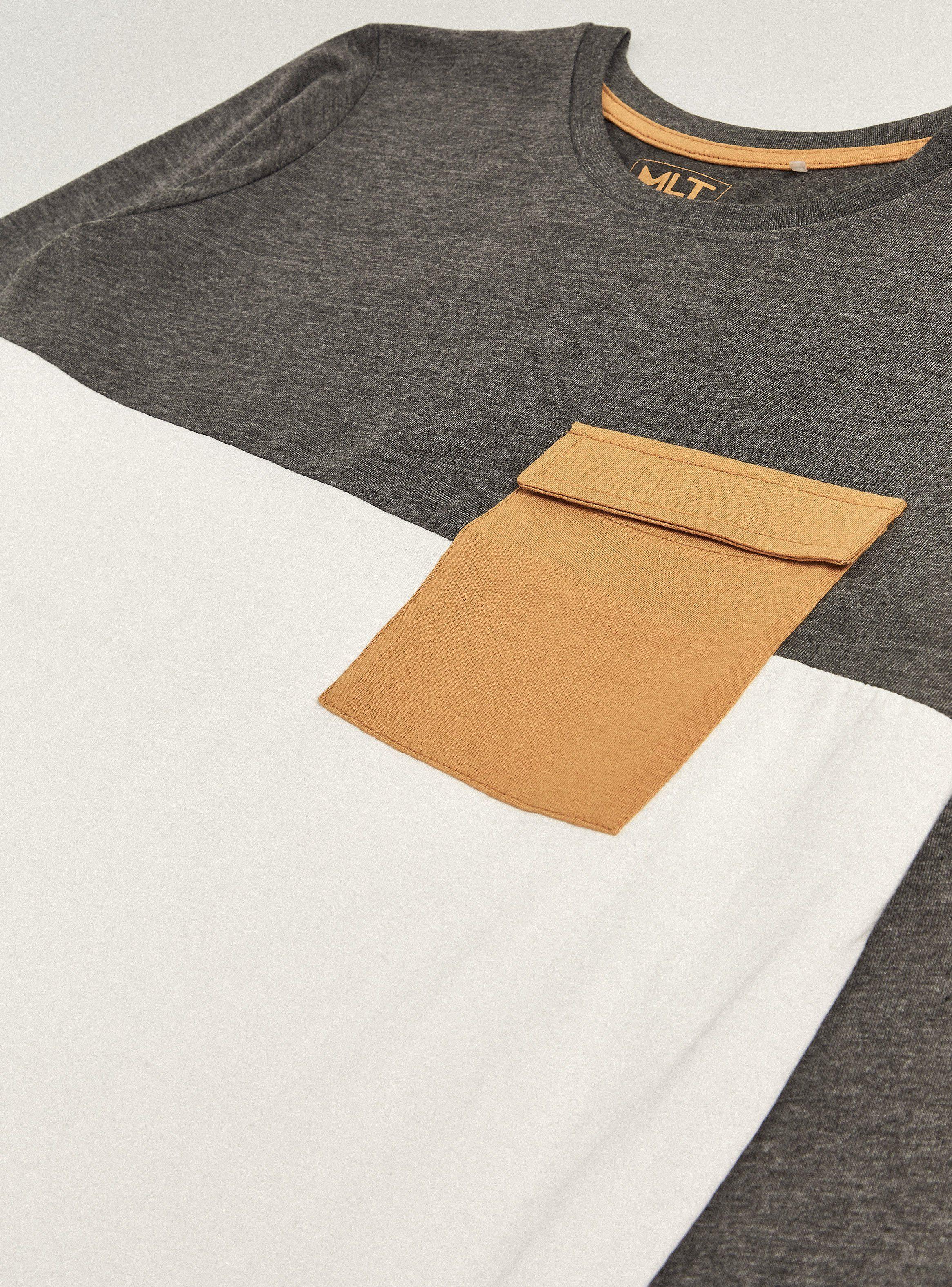 Polera Bloques de Color y Estampados con Bolsillo-2