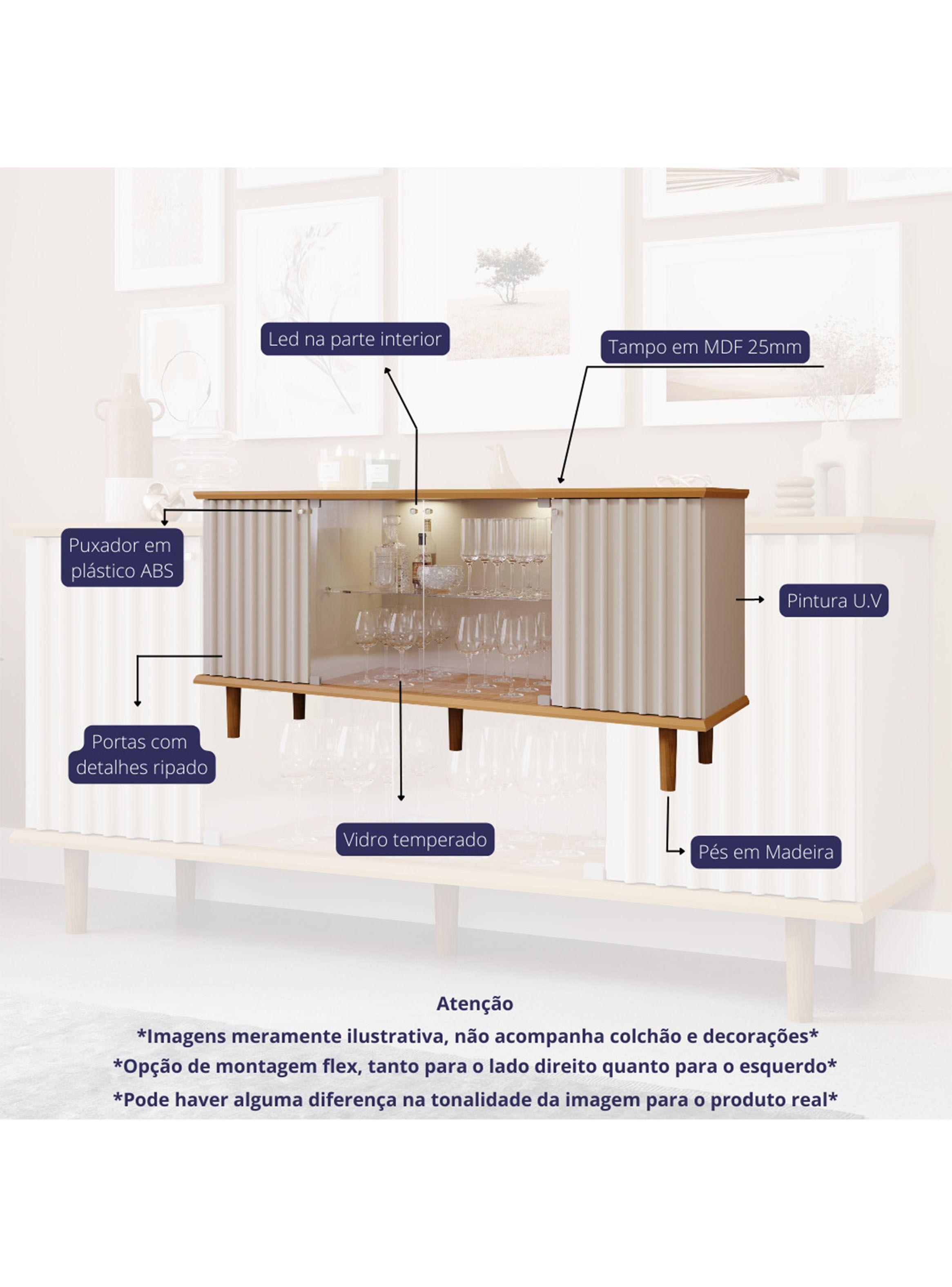 Buffet Janice Luz Led Off White Café-2