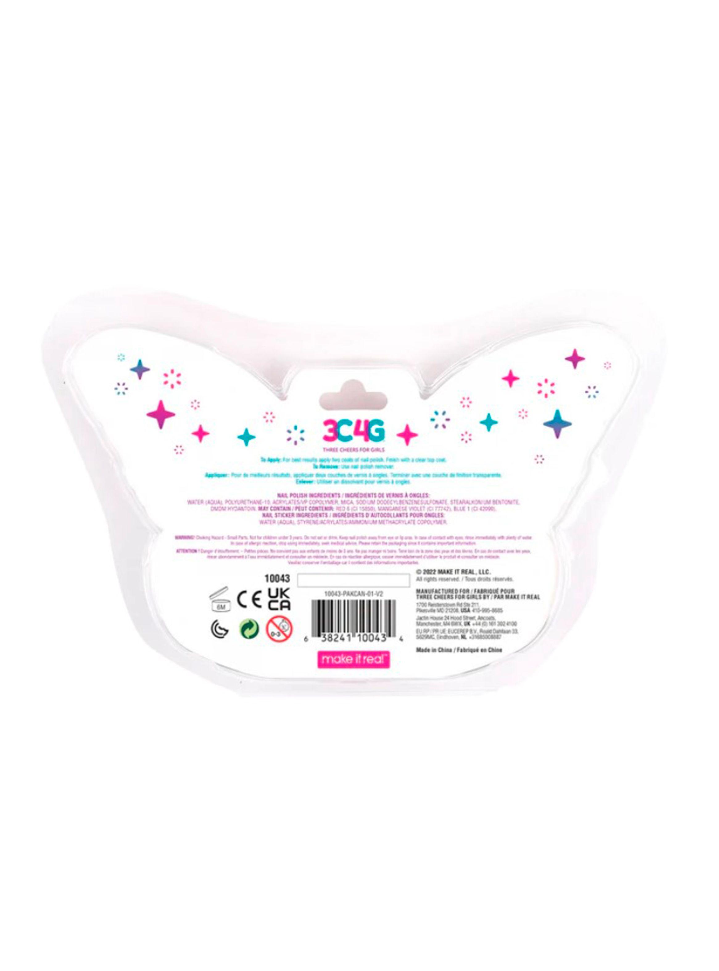 Trío de Esmalte de Uñas Pegatinas de Mariposas-2