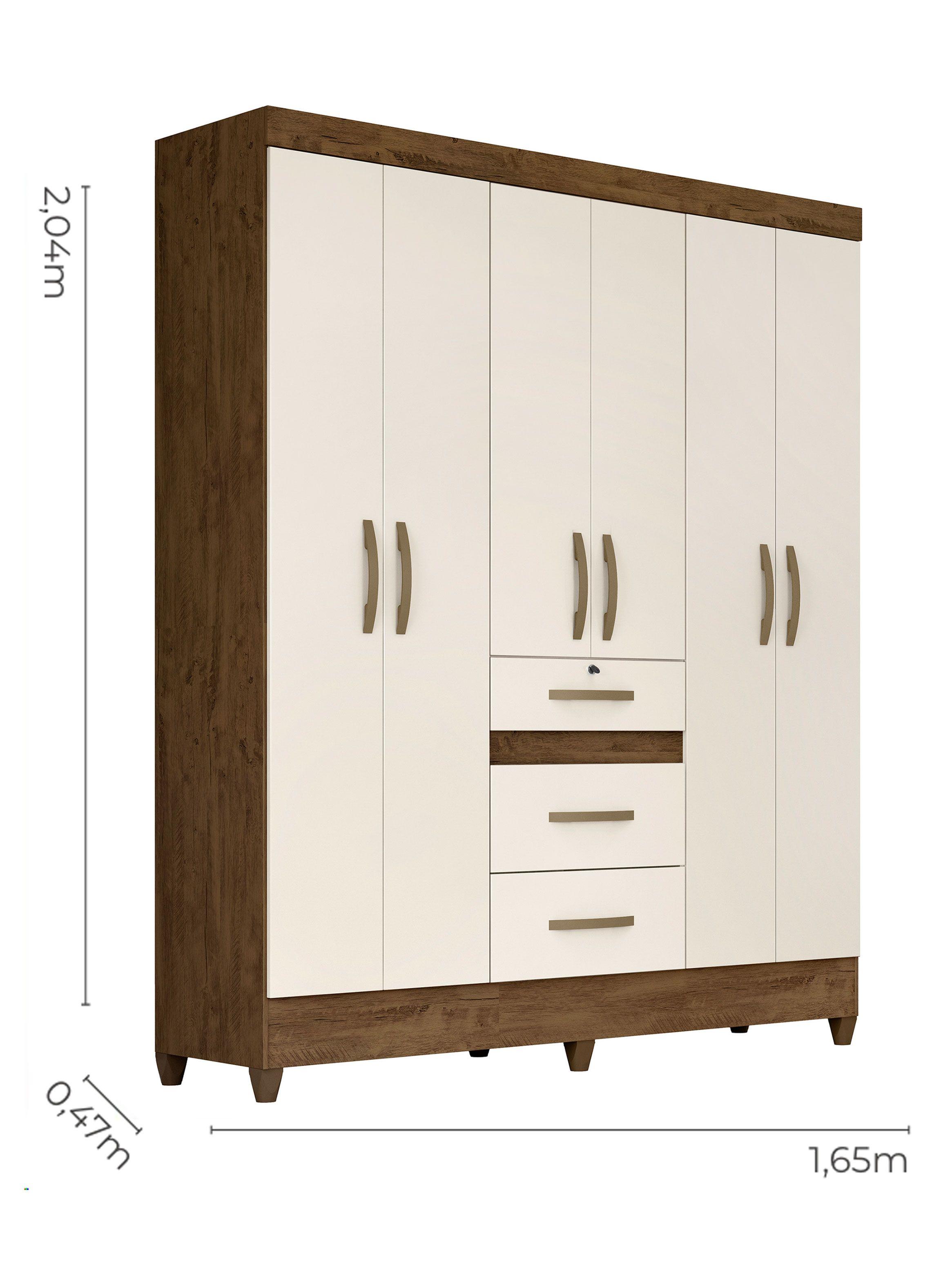 Clóset Itatiba 6 Puertas 3 Cajones-1