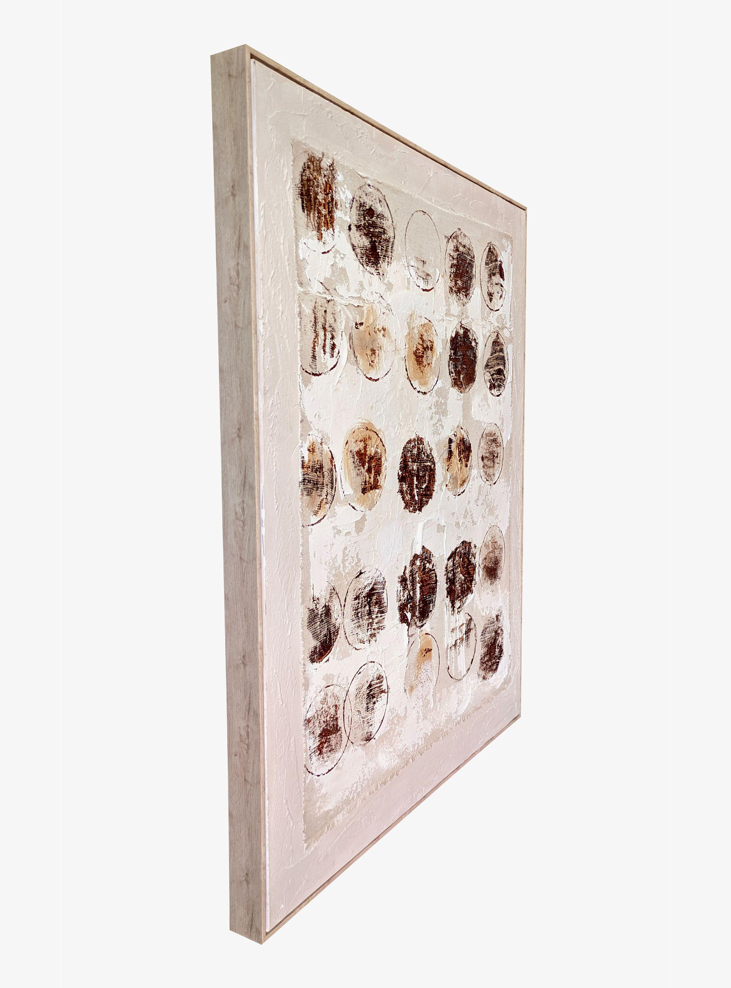 Cuadro Circulos Envejecido 80x100 cm-1