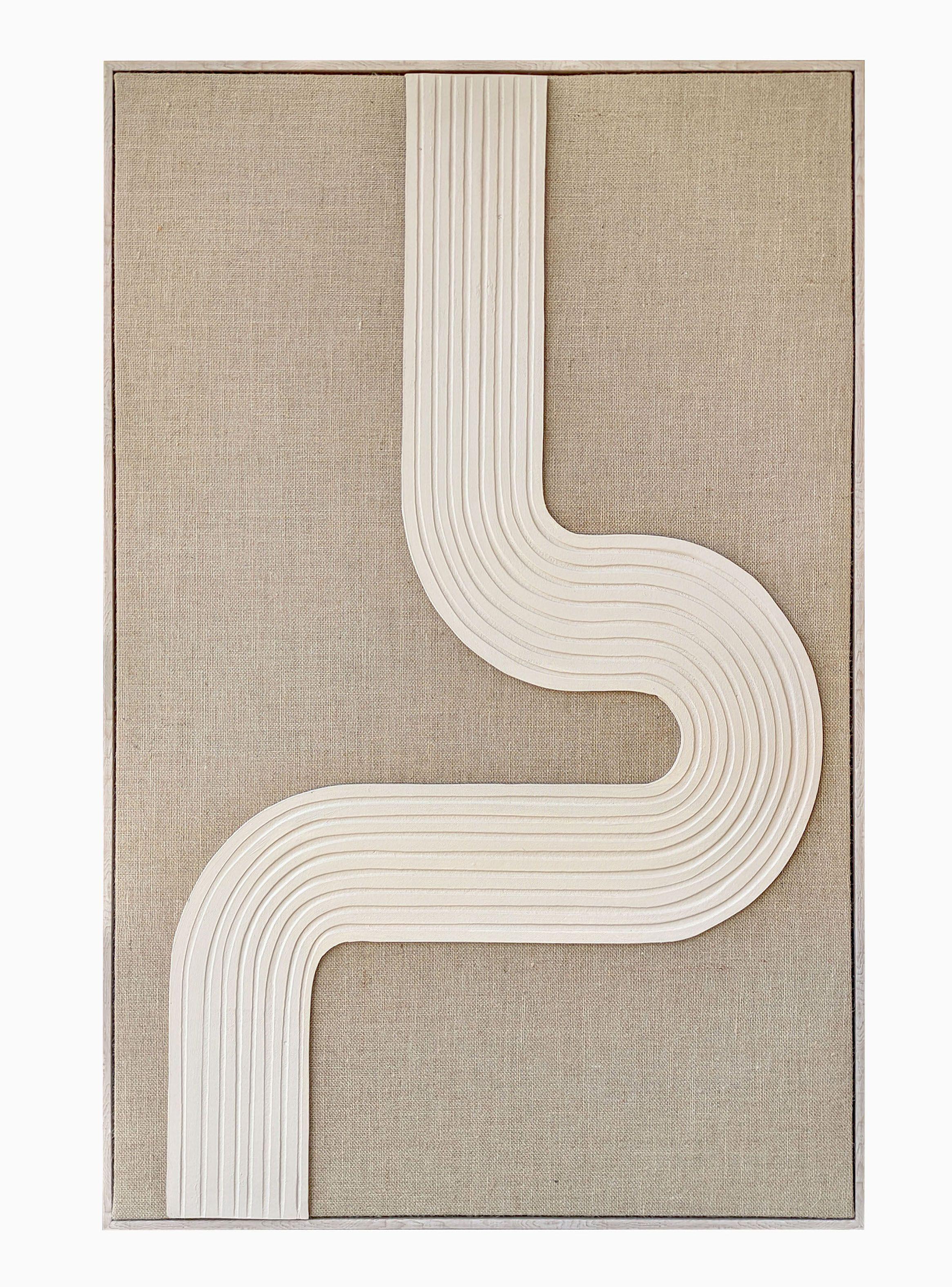 Cuadro con Marco Líneas Curvas 83x120 cm-0