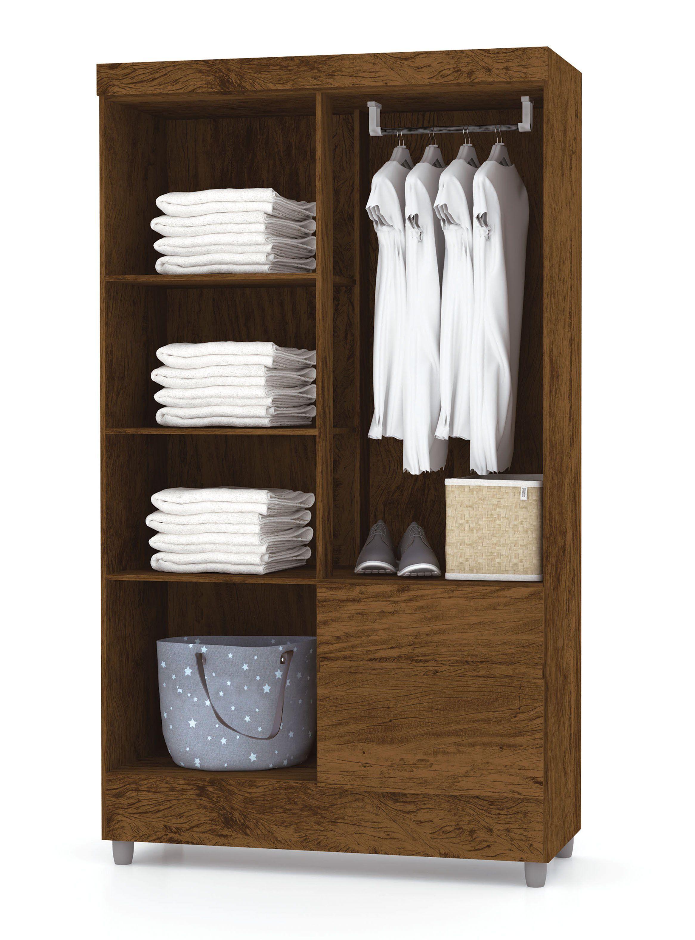 Clóset Ideal 4 Puertas 2 Cajones Champagne-2