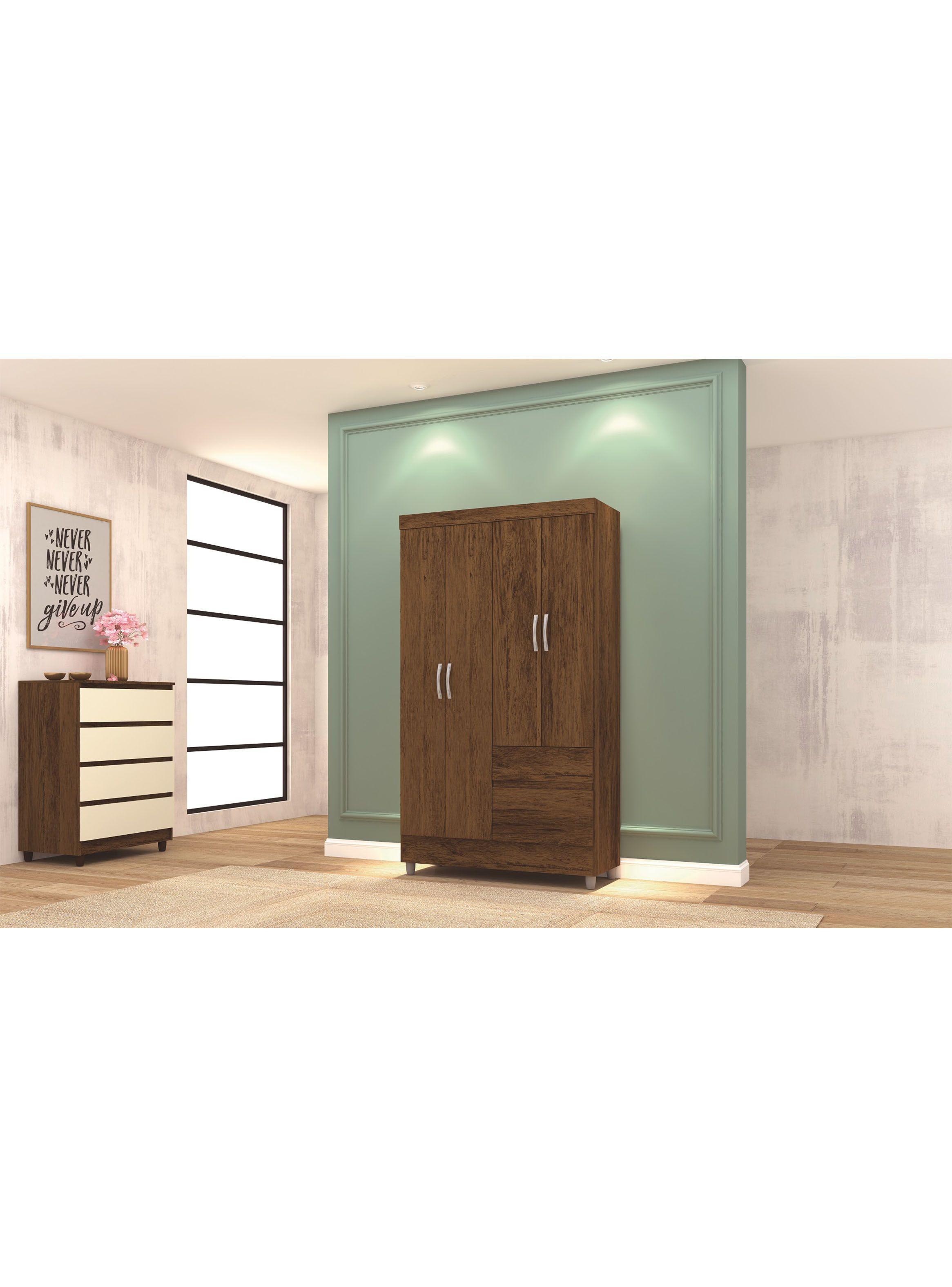 Clóset Ideal 4 Puertas 2 Cajones Champagne-3