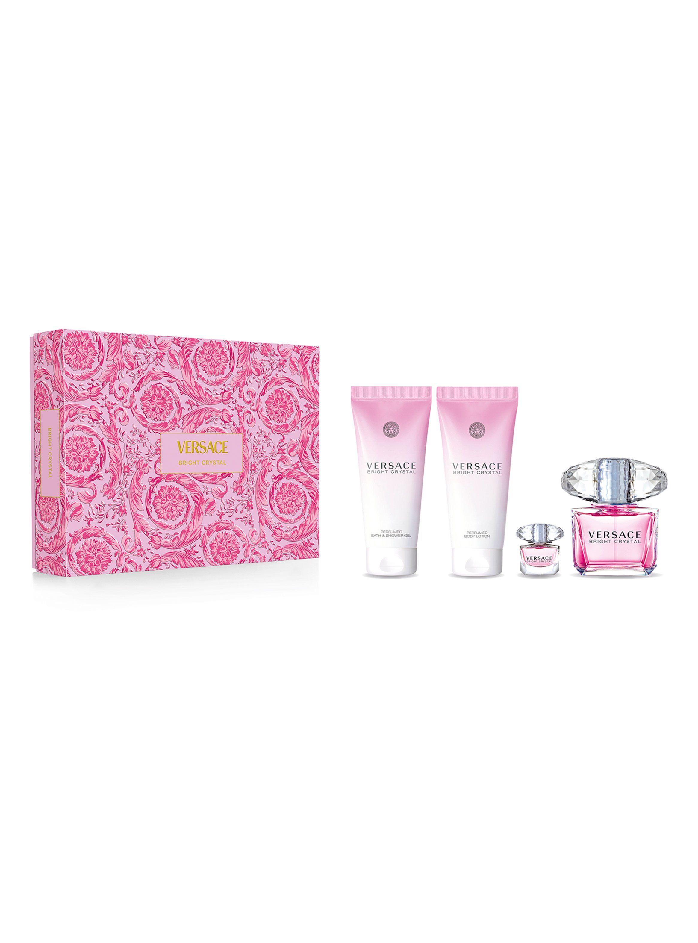 Set Perfume Bright Crystal EDT Mujer 90 ml + Body Lotion + Shower Gel + Miniatura Versace-0