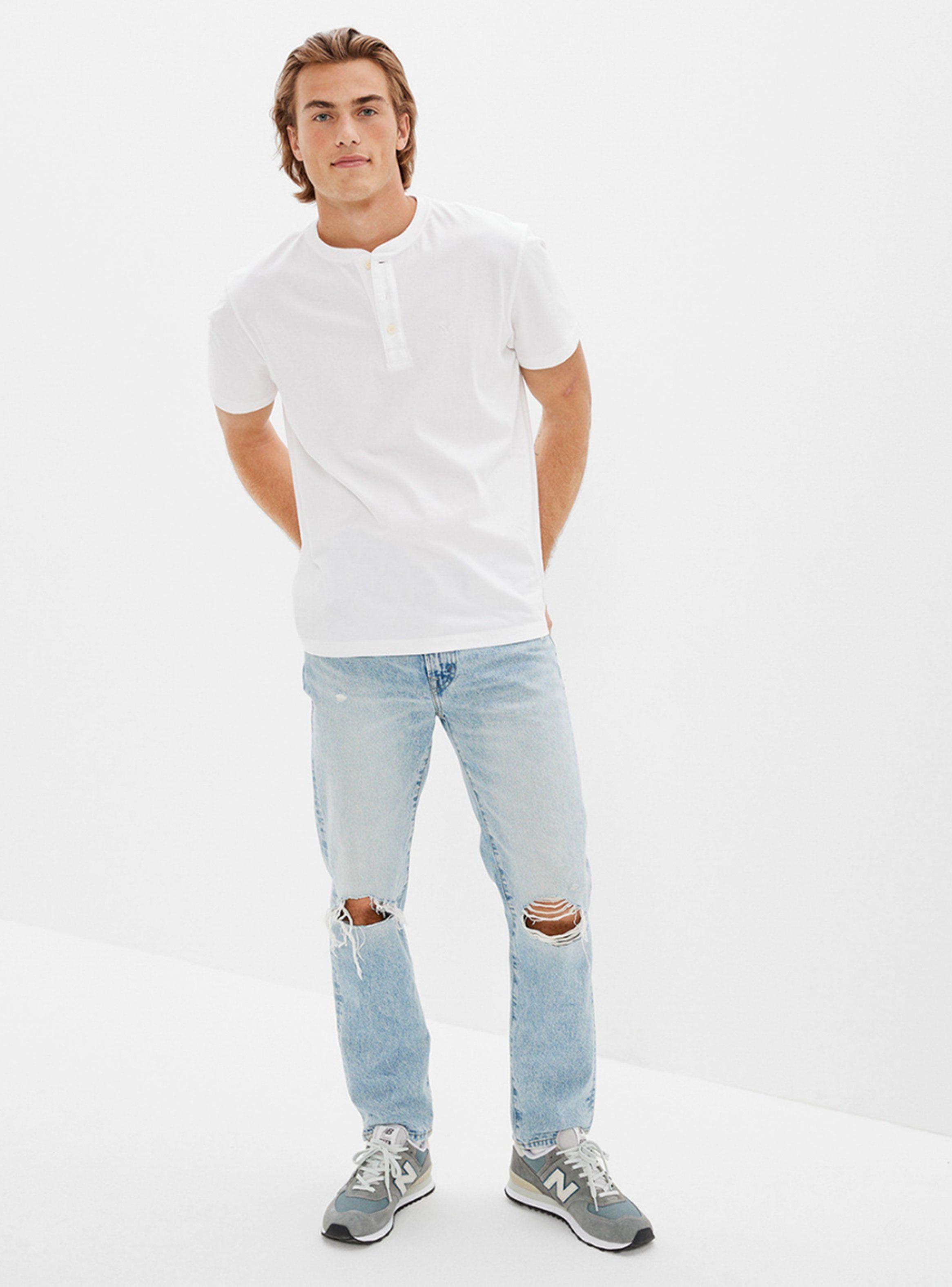 Polera Henley Manga Corta Hombre Super Soft-1