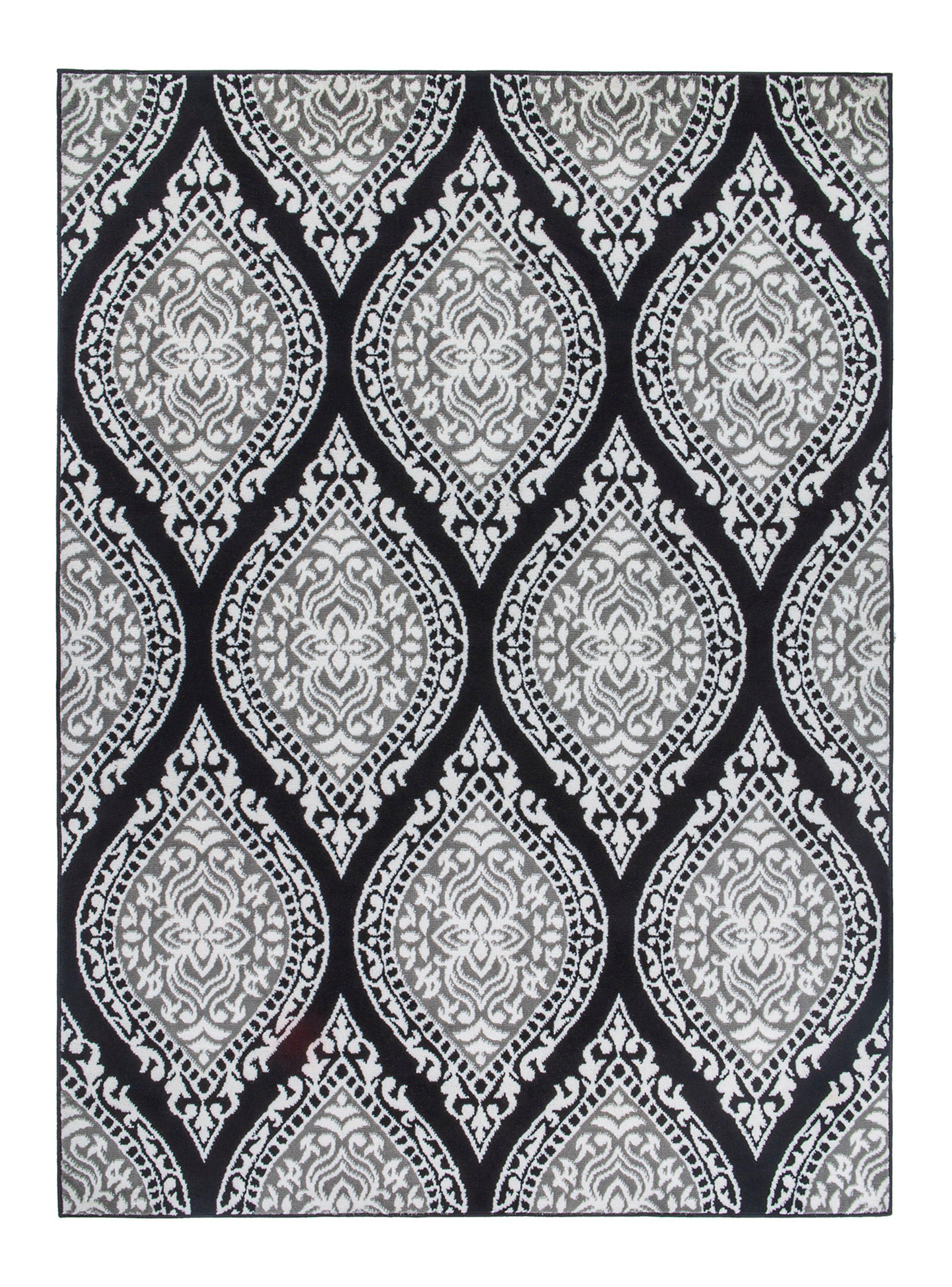 Alfombra 240 x 305 cm Kashan King Negro-0