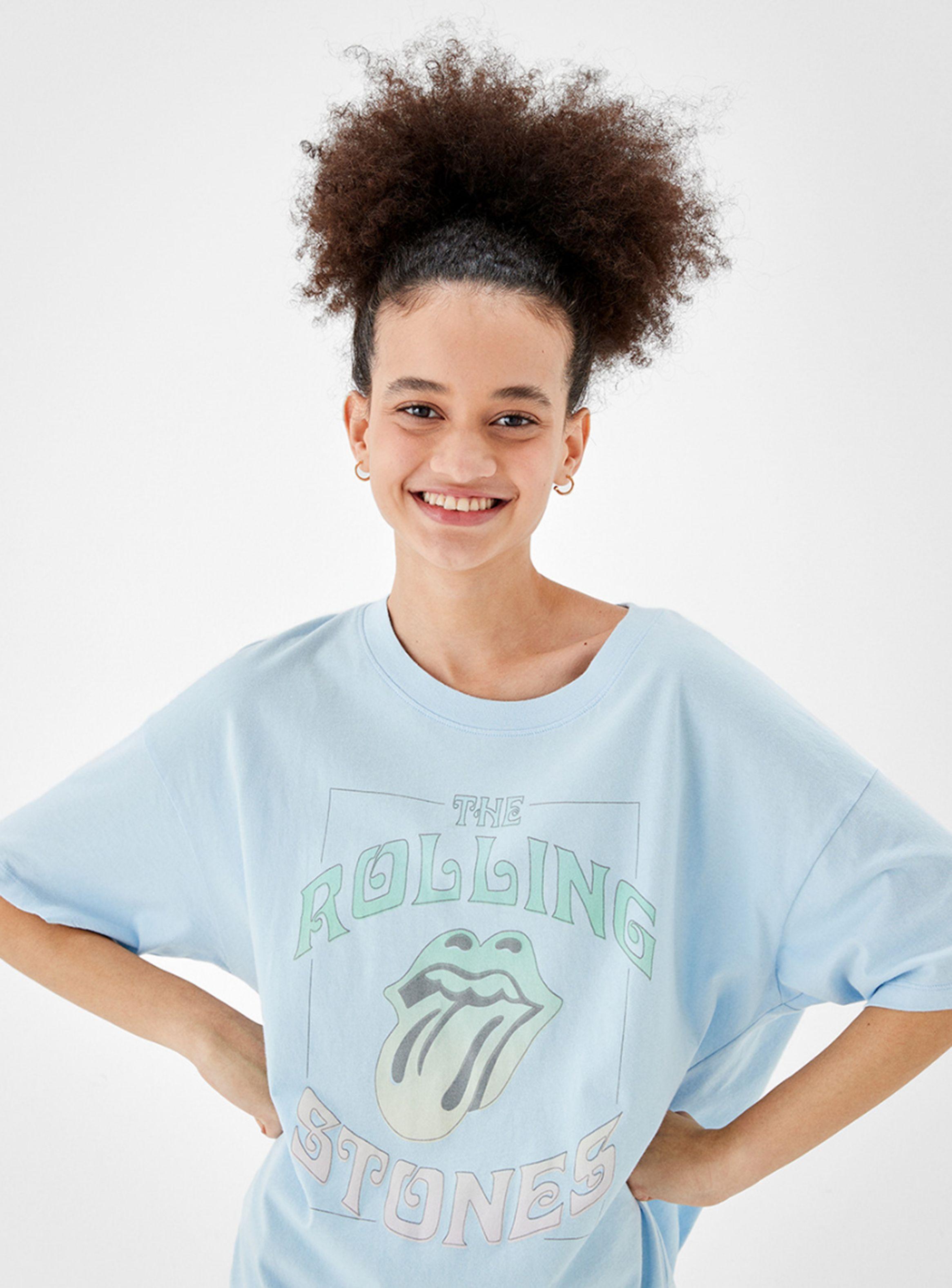 Oversized Rolling Stones Graphic Tee-0