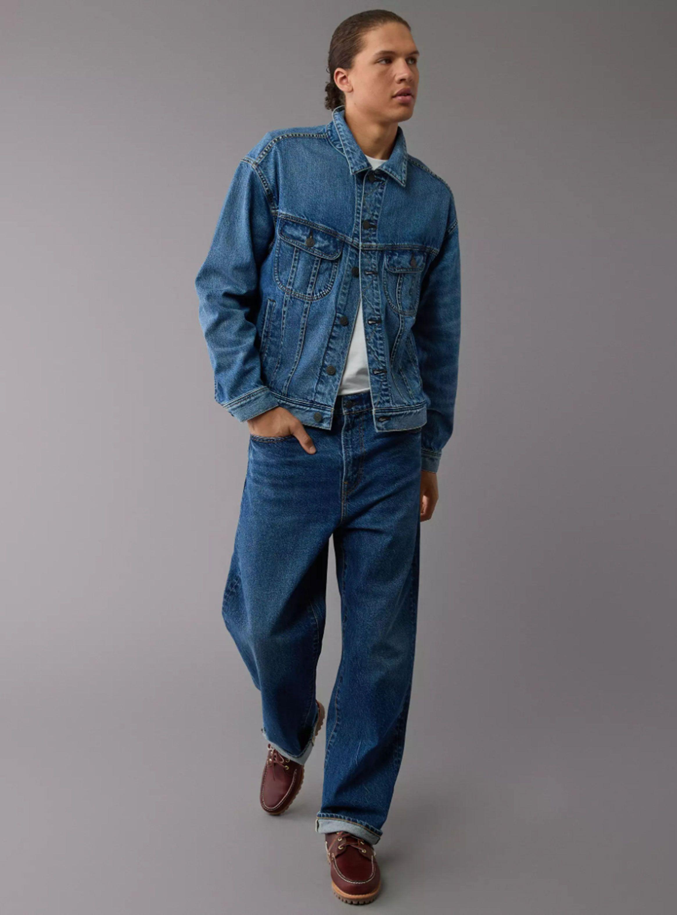 Chaqueta AE de denim tipo trucker-3