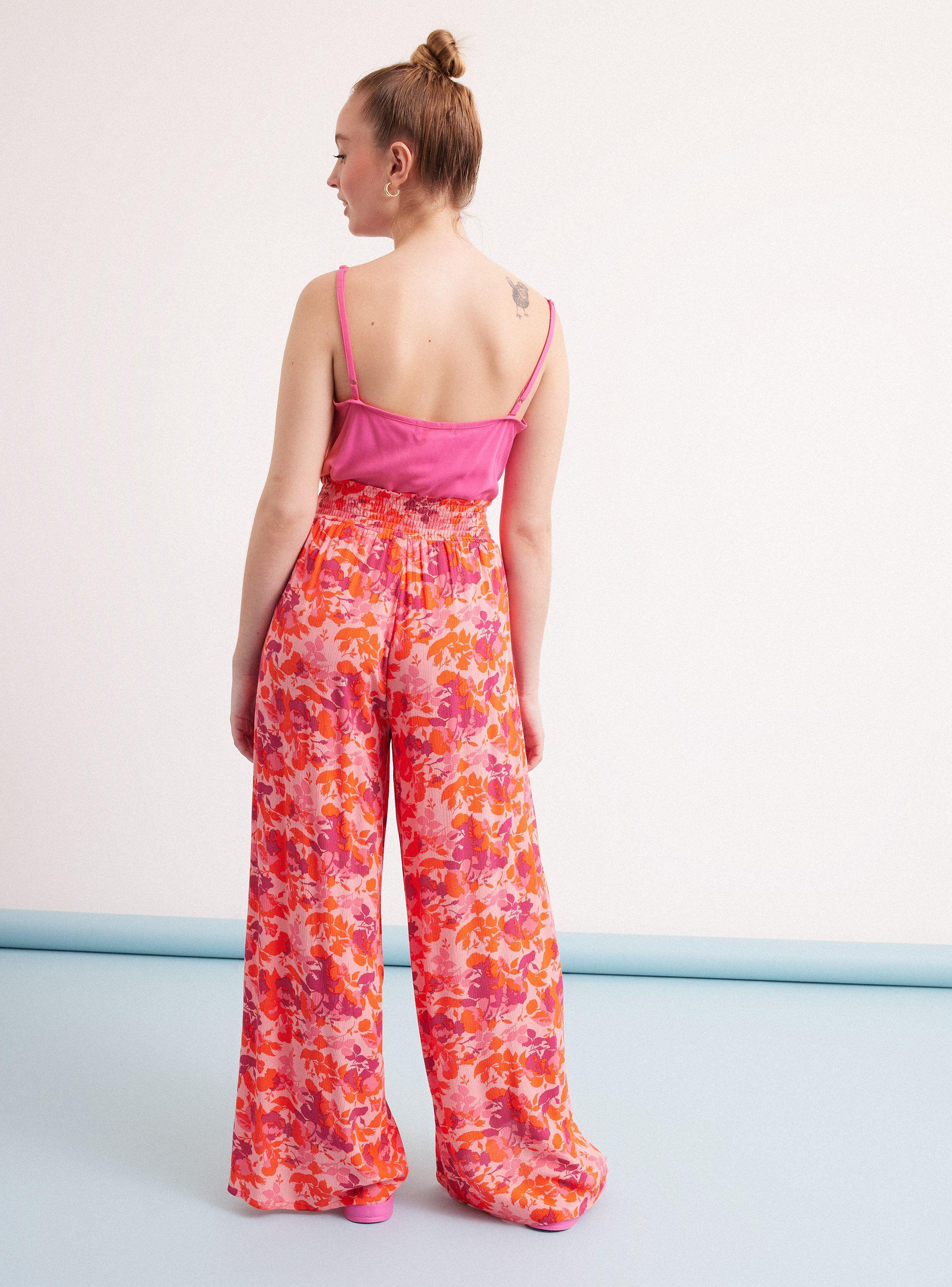 Pantalón Cintura Alta Elasticada Estampado-5