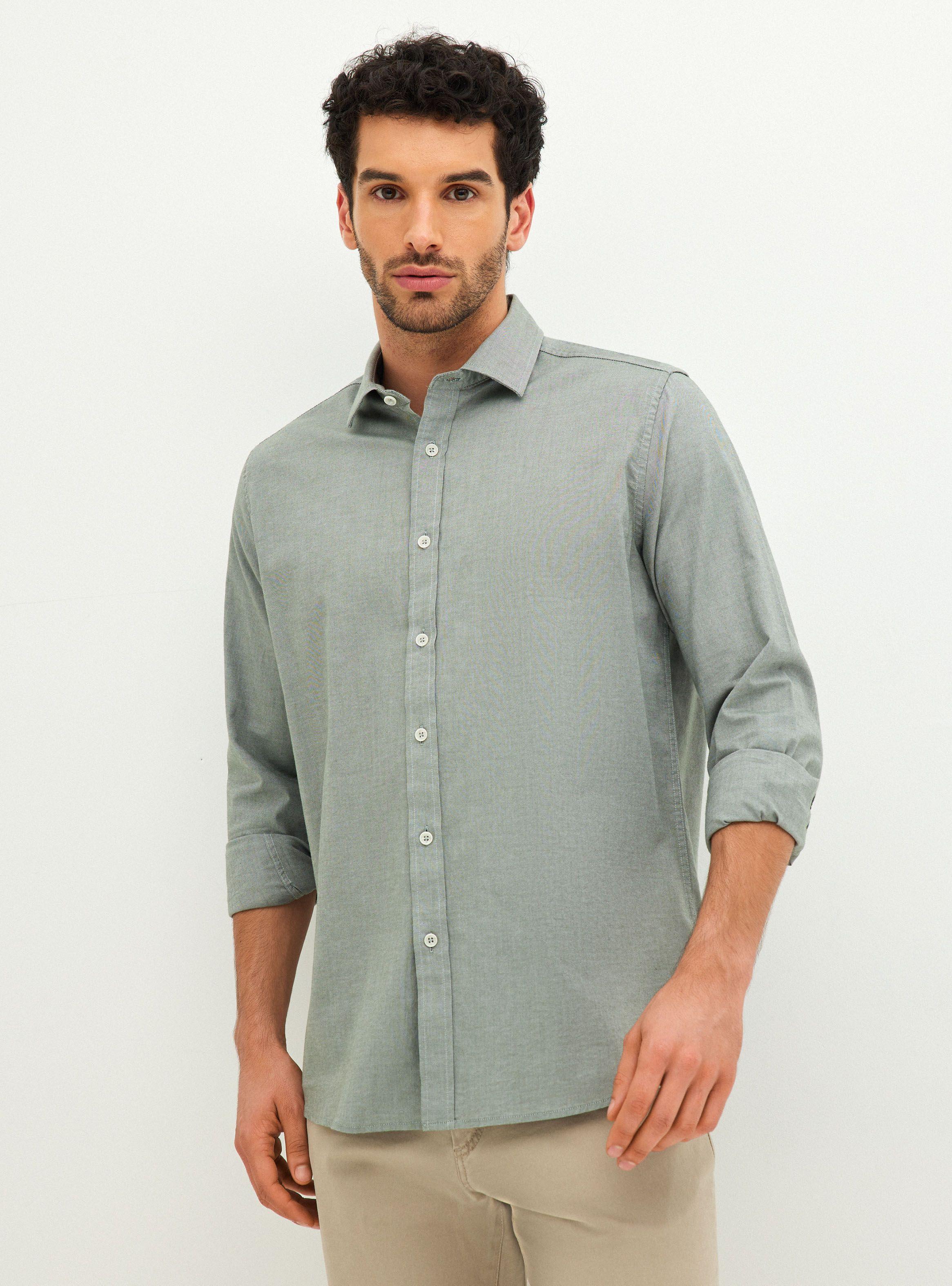 Camisa Solid Button-0